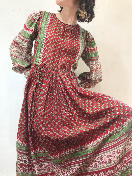 Vintage Indian Cotton Dress  [G24603]