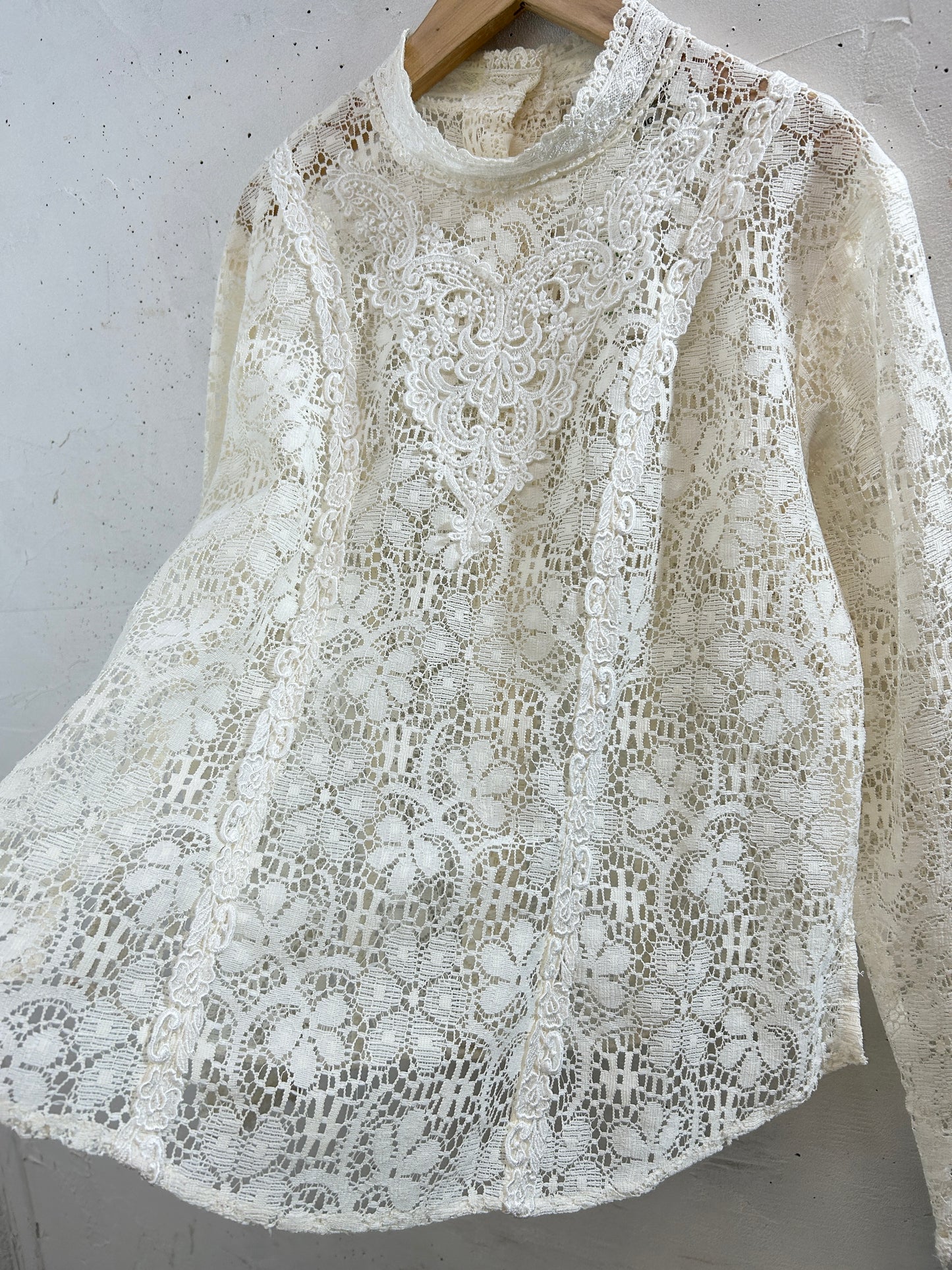 Vintage White Lace Blouse [K30813]