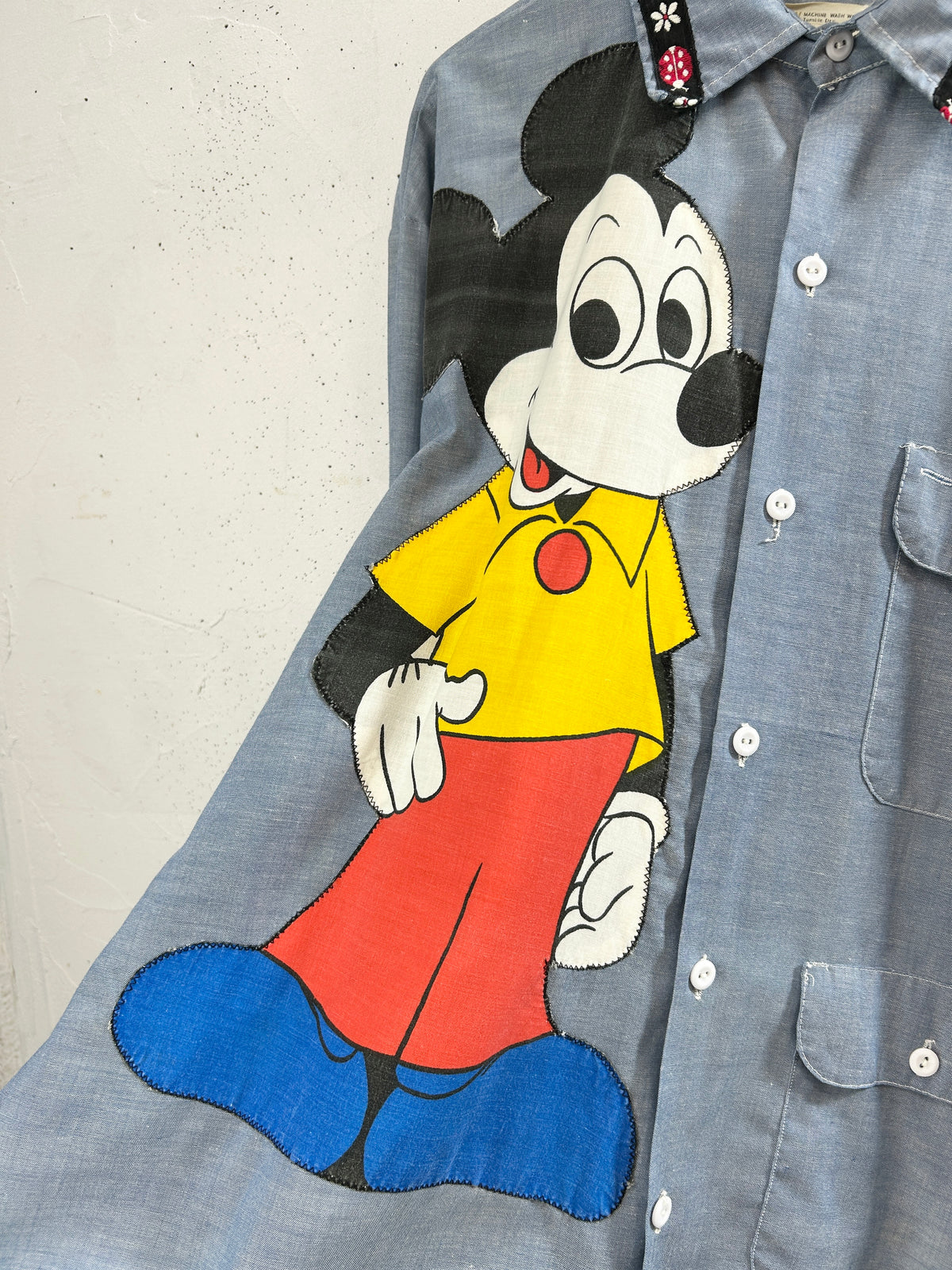 '70s Vintage Chambray Shirt 〜Mickey BIG MAC〜 [I33934]