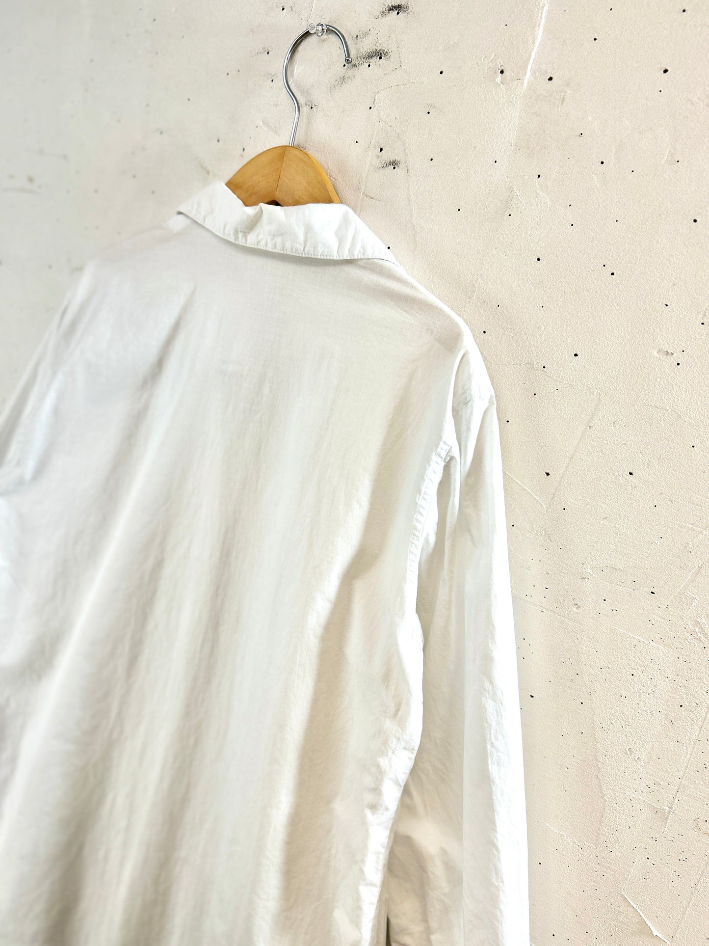 ’50s Vintage White Work Coat  [J30609]