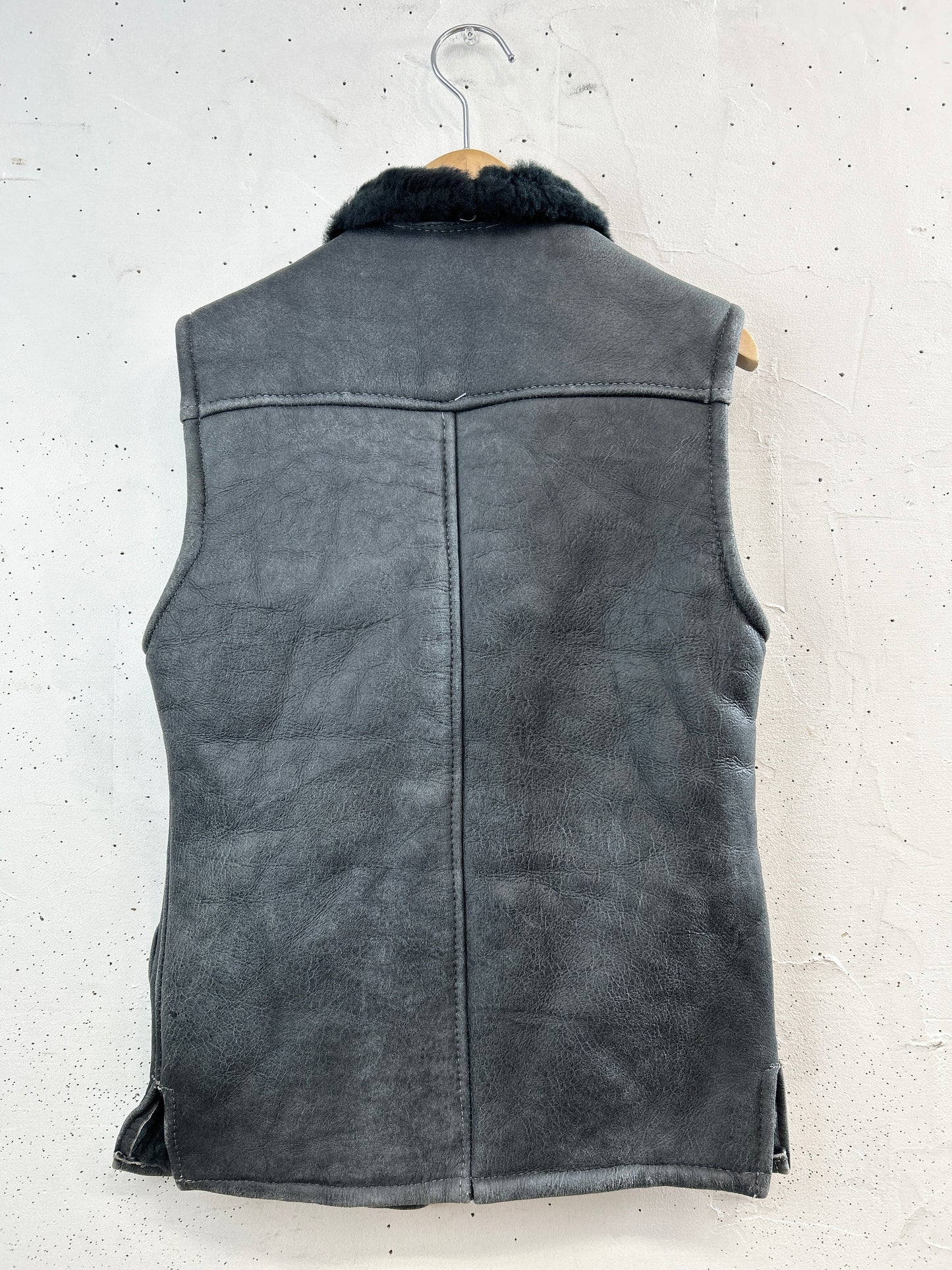 Vintage Leather Vest [B31516]