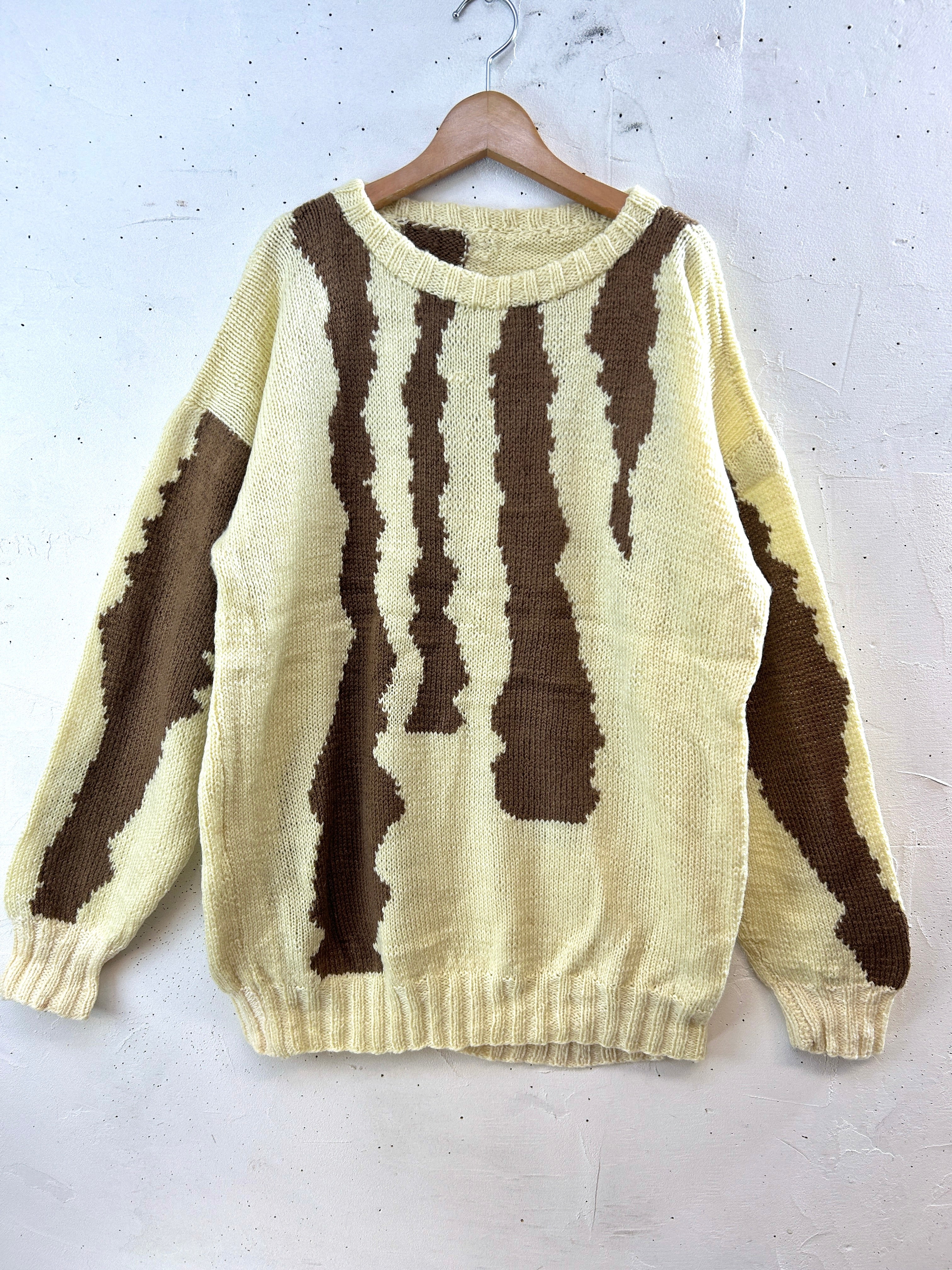 SIROGOJNO シロゴイノ 3D 北欧ハンドニット　刺繍　ヴィンテージ Vintage Hand Knit Sweater [J30522] – GROGGROG