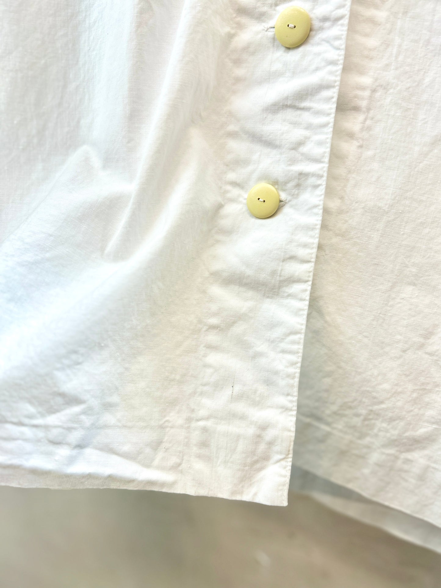 ’50s Vintage White Work Coat  [J30609]