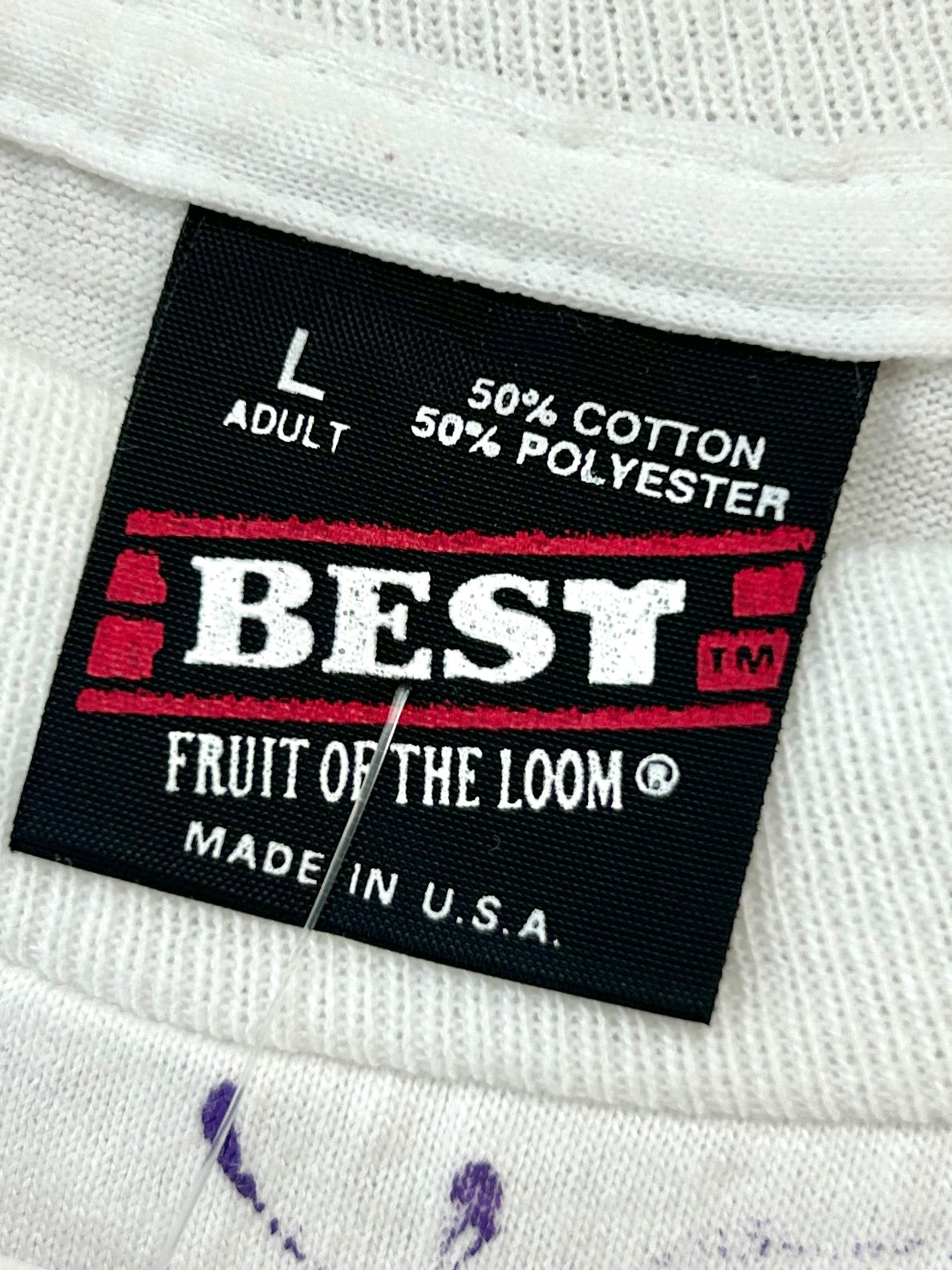 Vintage Hand Painted T-Shirt 〜BEST FRUIT OF THE LOOM 〜 MADE IN USA [E32439]