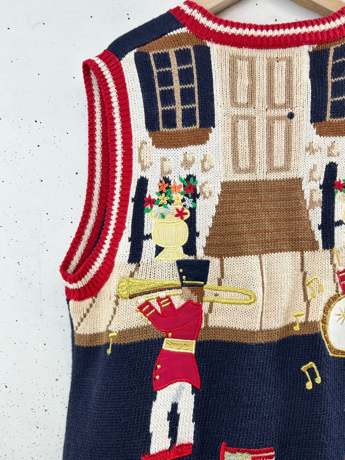 Vintage Cotton Knit Vest [D32152]