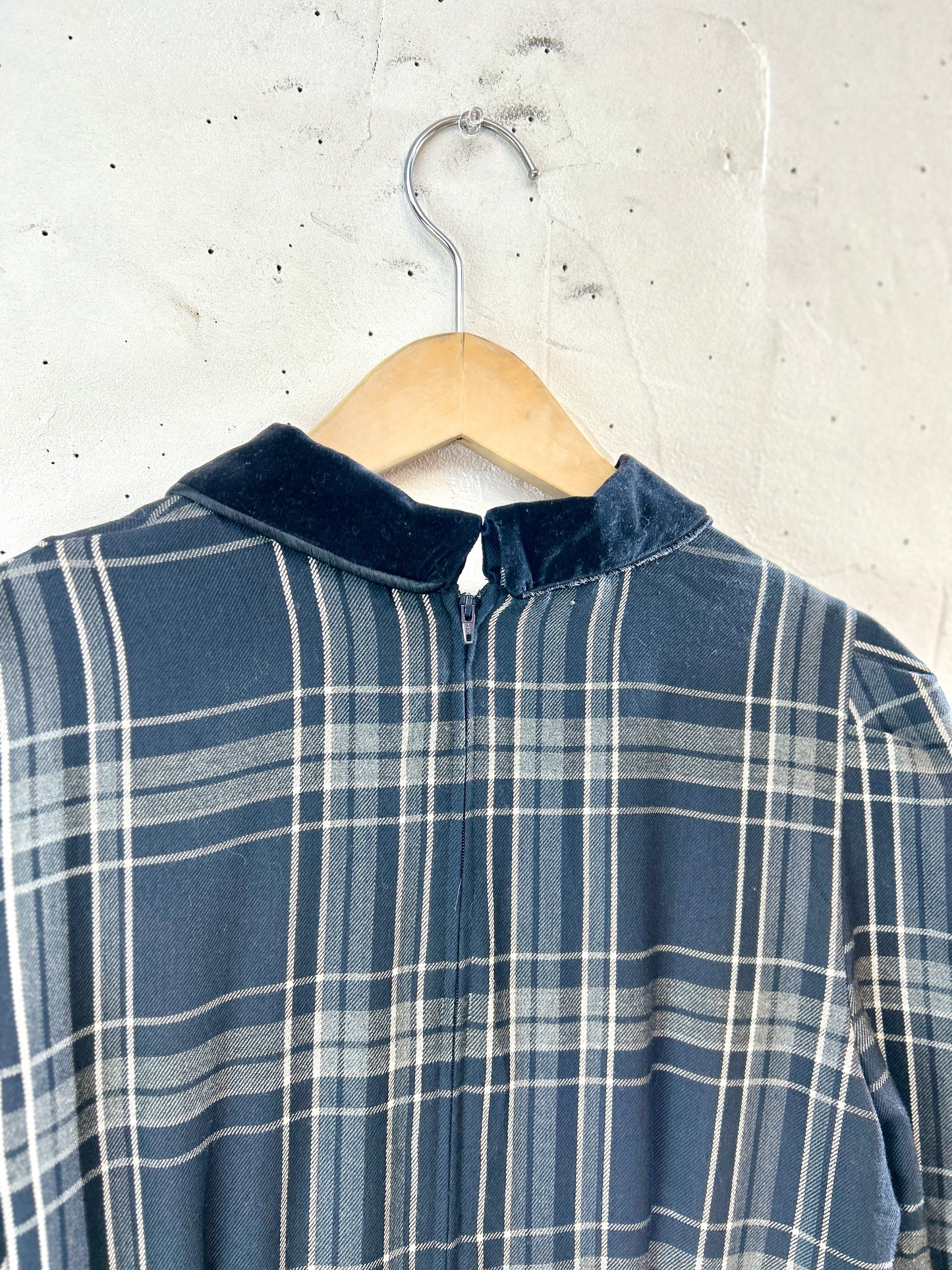 Vintage Plaid Dress [J30650]