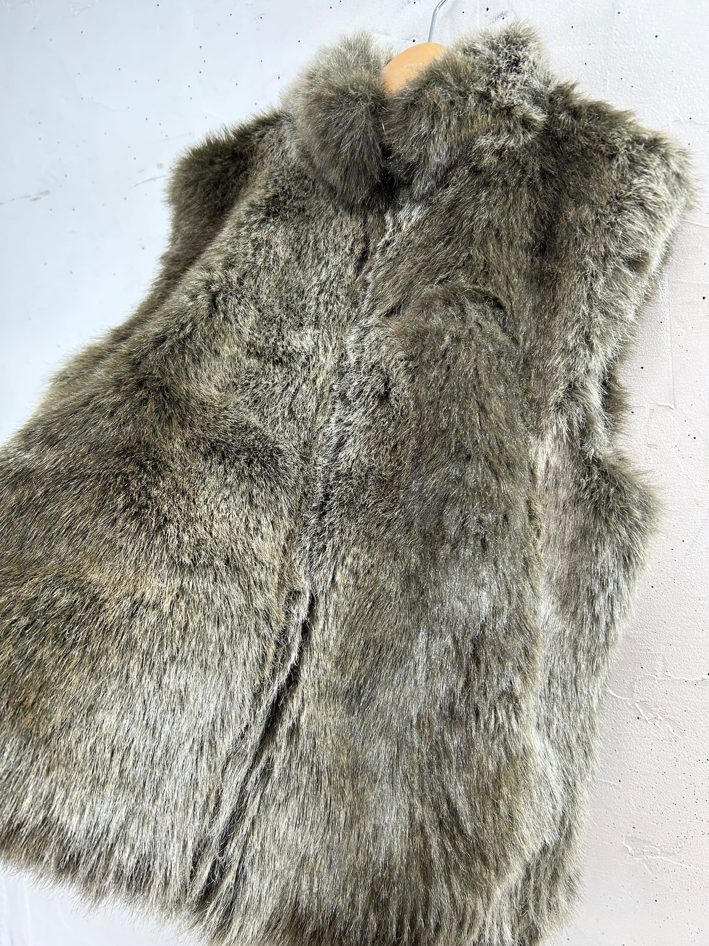 Vintage Eco Fur Vest [L31049]