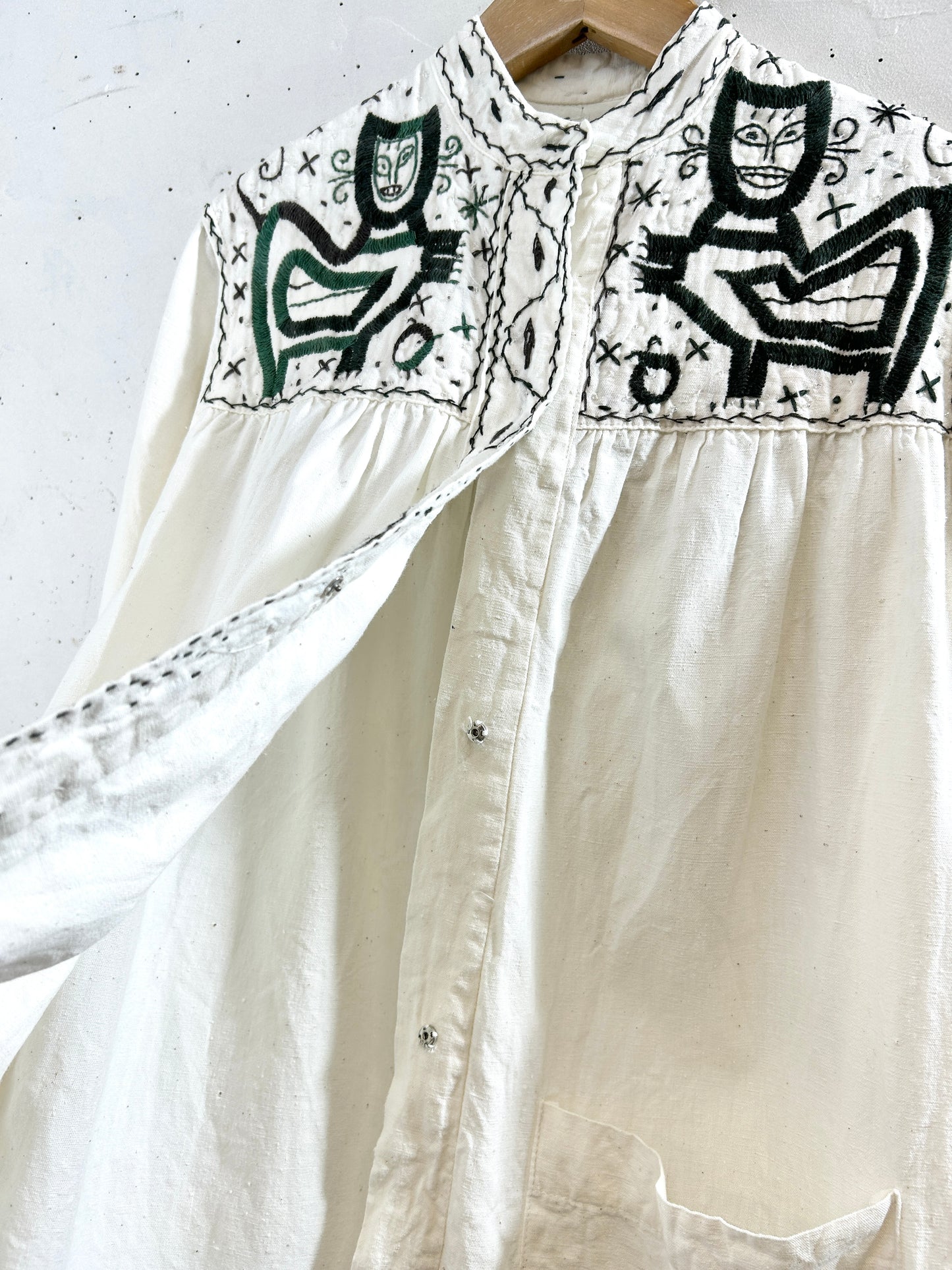 '70sVintage Embroidery Shirt HECHO EN MEXICO [H30903]
