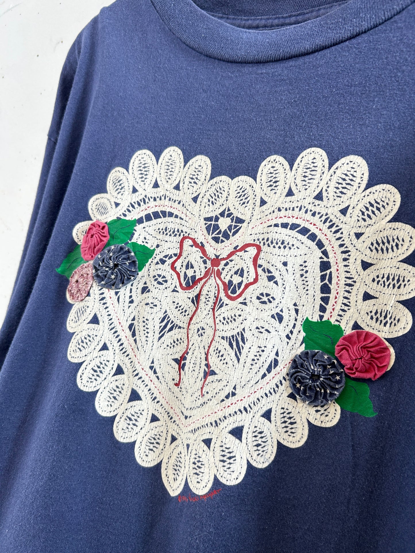 Vintage T SHIRT Yo Yo quilt [H30800]