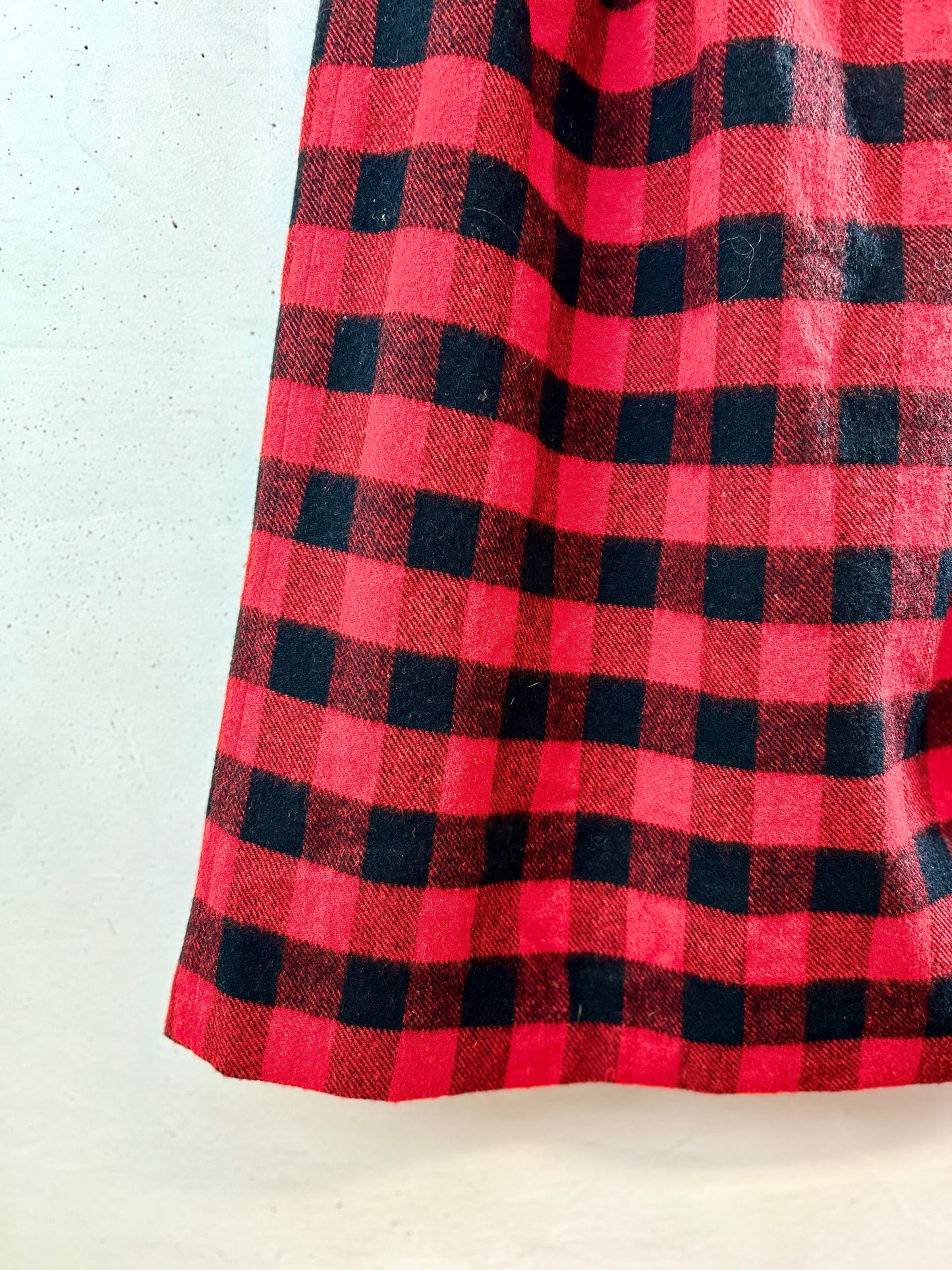Vintage Plaid Skirt  MADE IN TURKEY  [K30835]