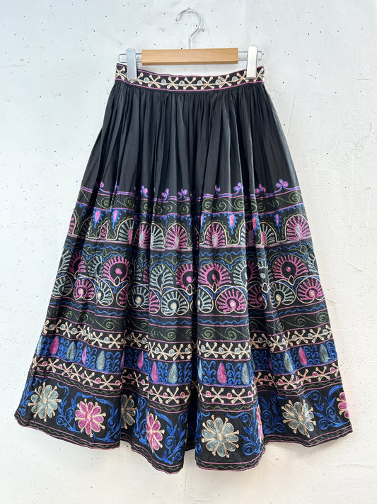 Vintage Flower Stitche Skirt [I30167]