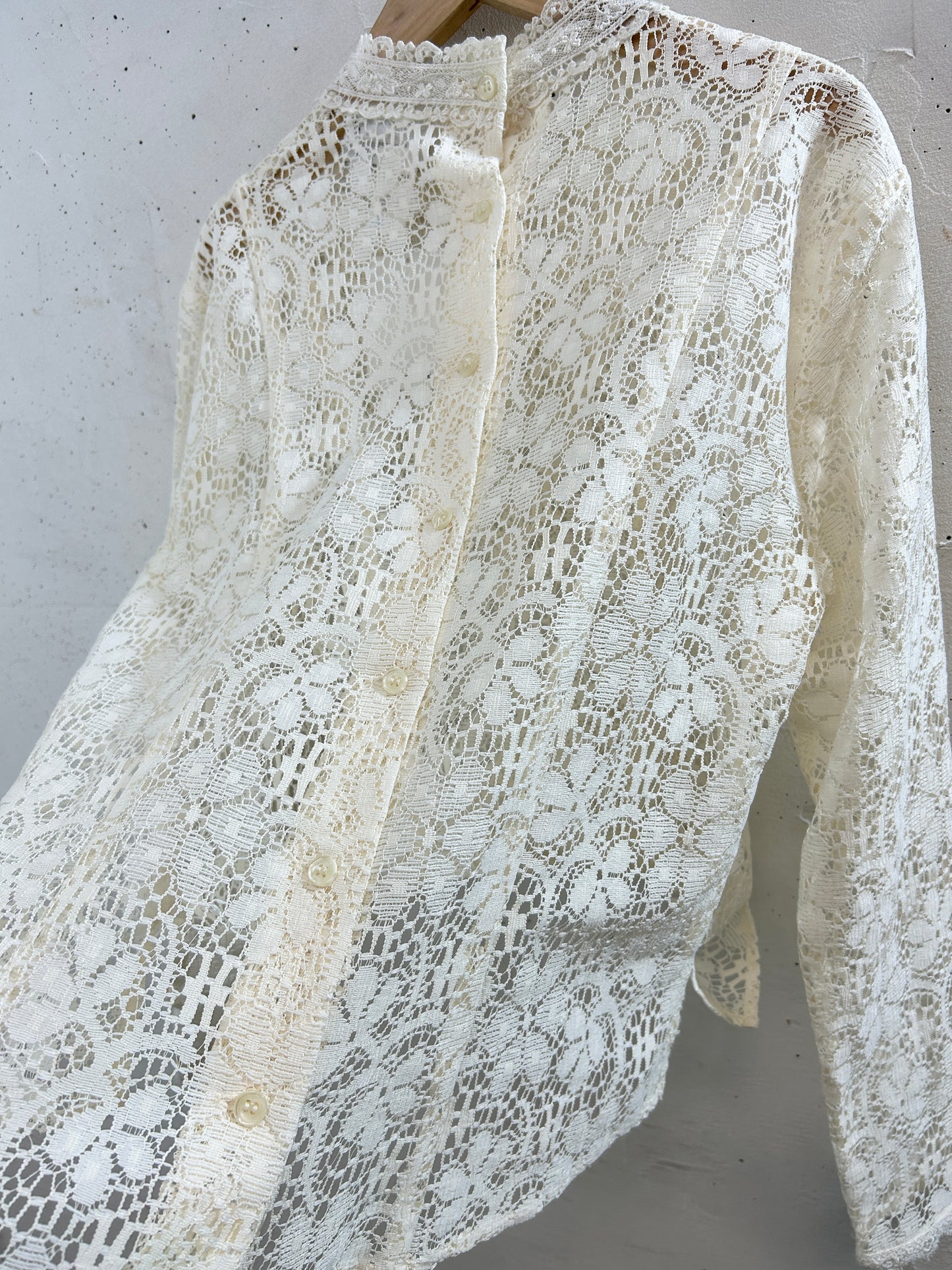 Vintage White Lace Blouse [K30813]