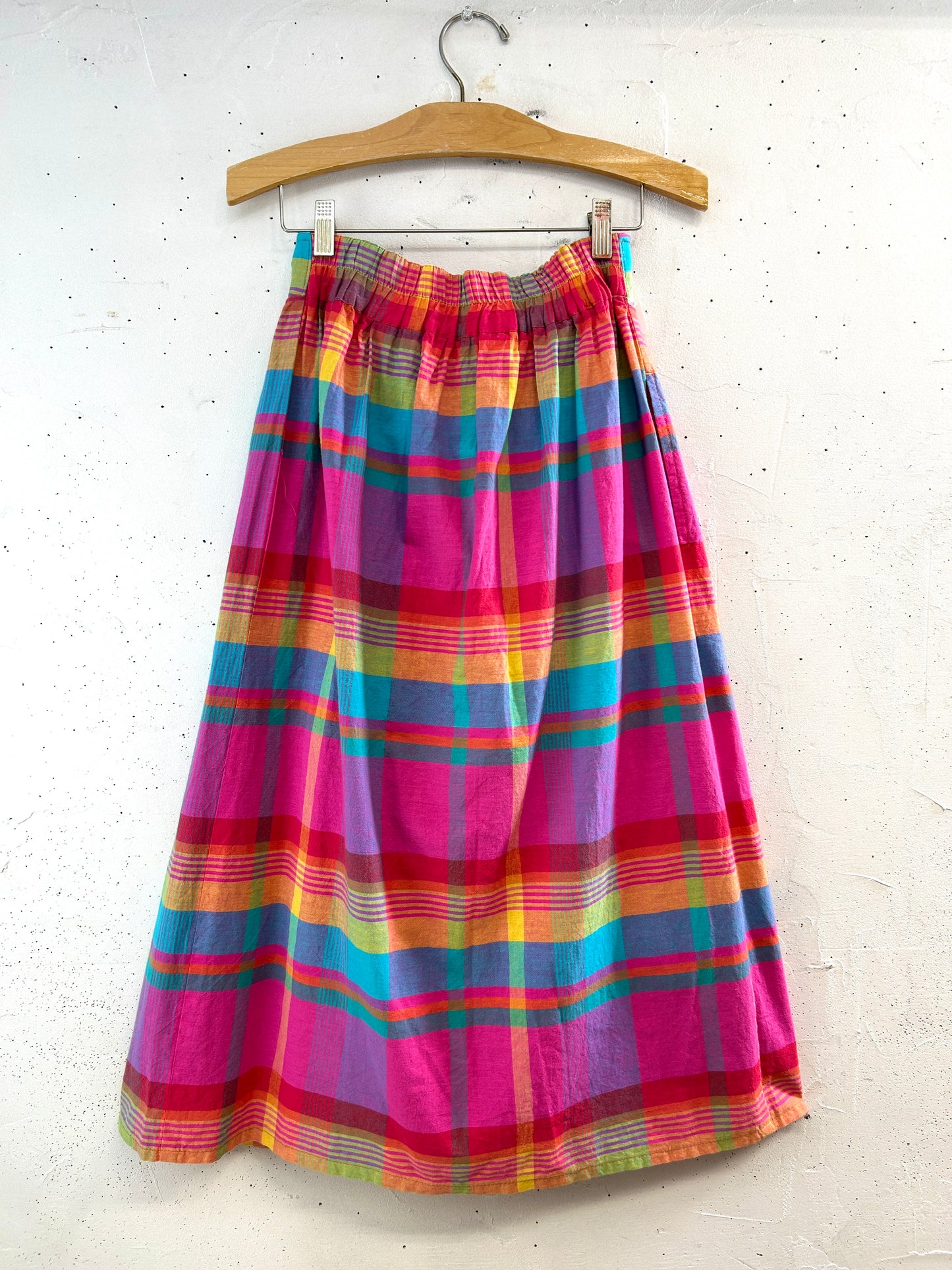 Vintage Plaid Skirt MADE IN FRANCE [D32194]
