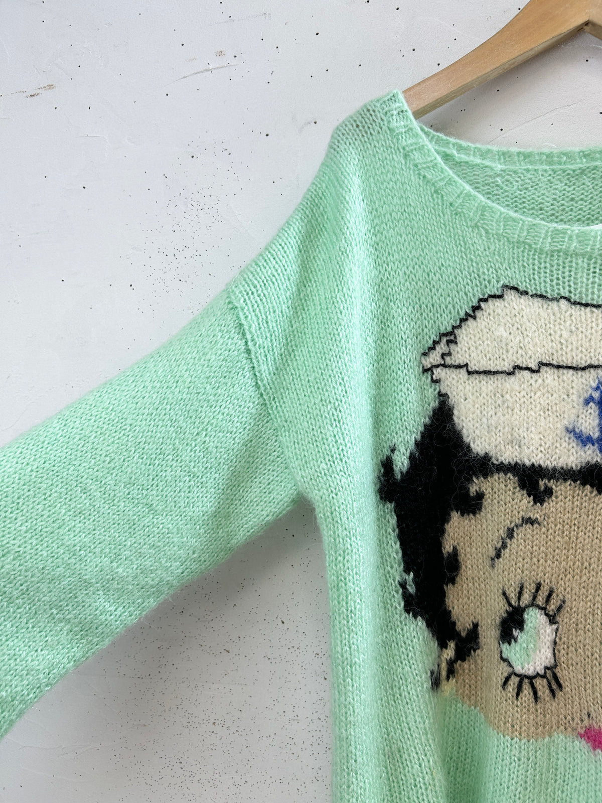 Vintage Hand Knit Sweater 〜BETTY BOOP〜 [J34082]