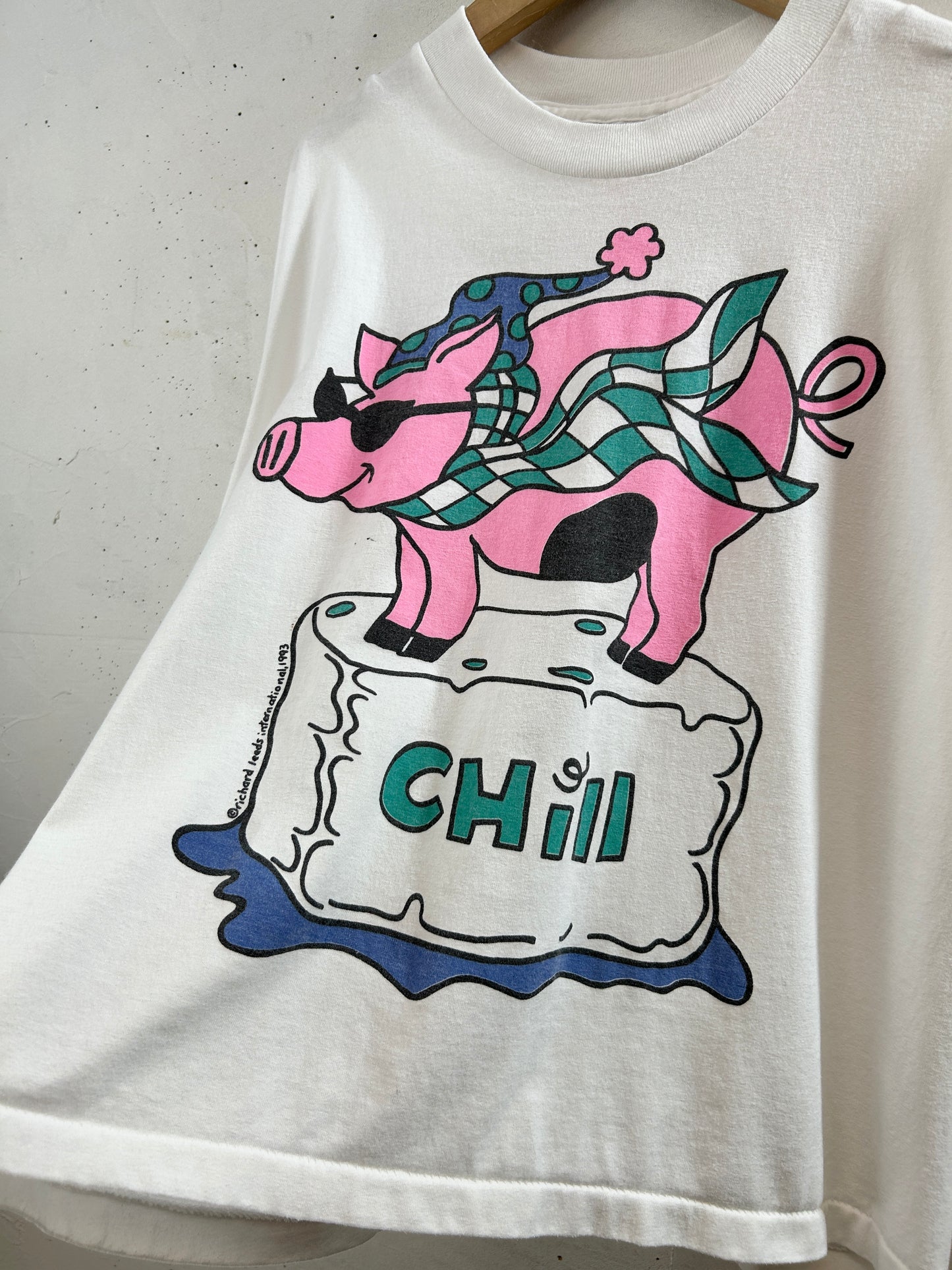 Vintage T SHIRT CHILL PIG [H30832]