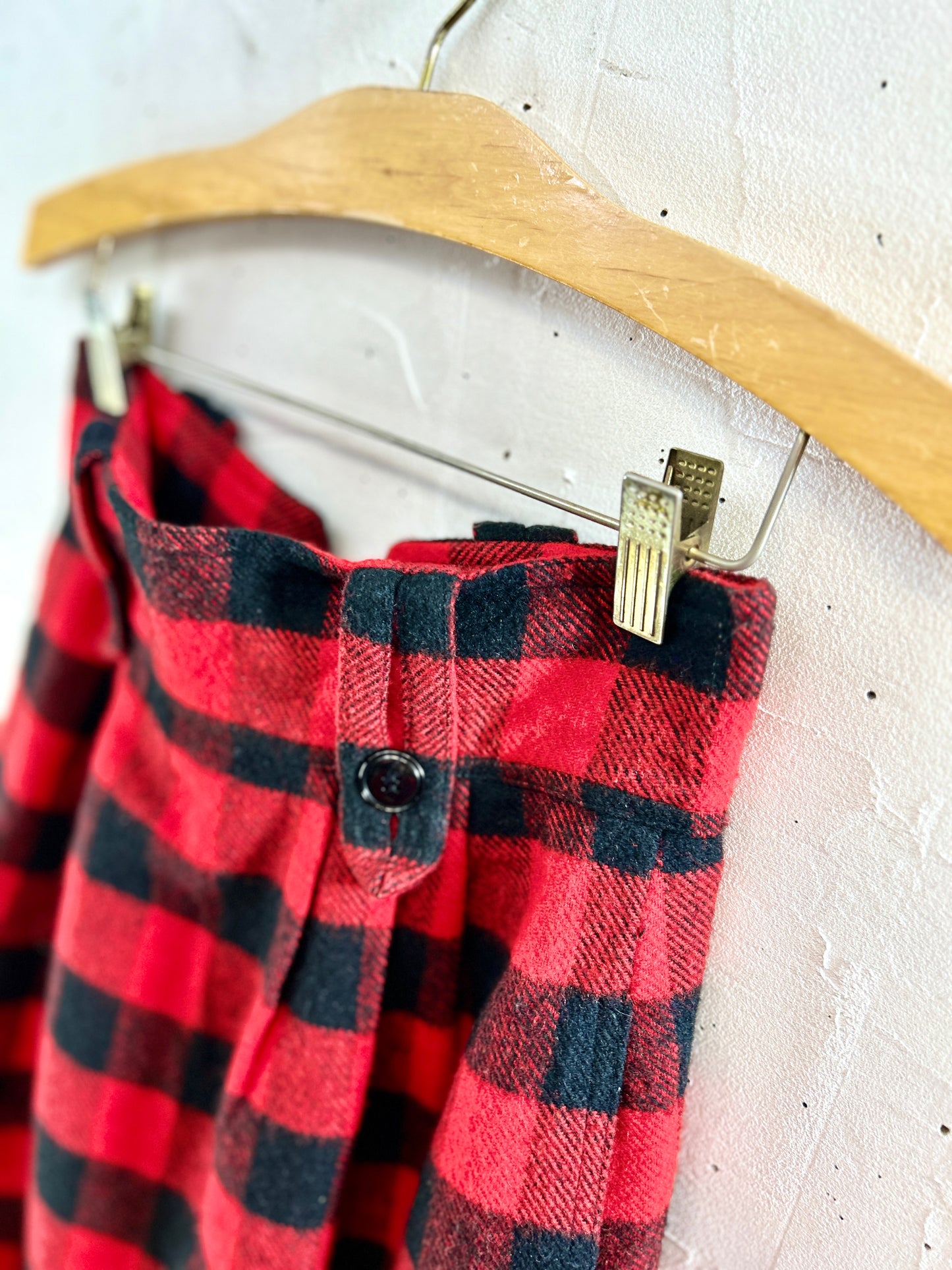 Vintage Plaid Skirt  MADE IN TURKEY  [K30835]