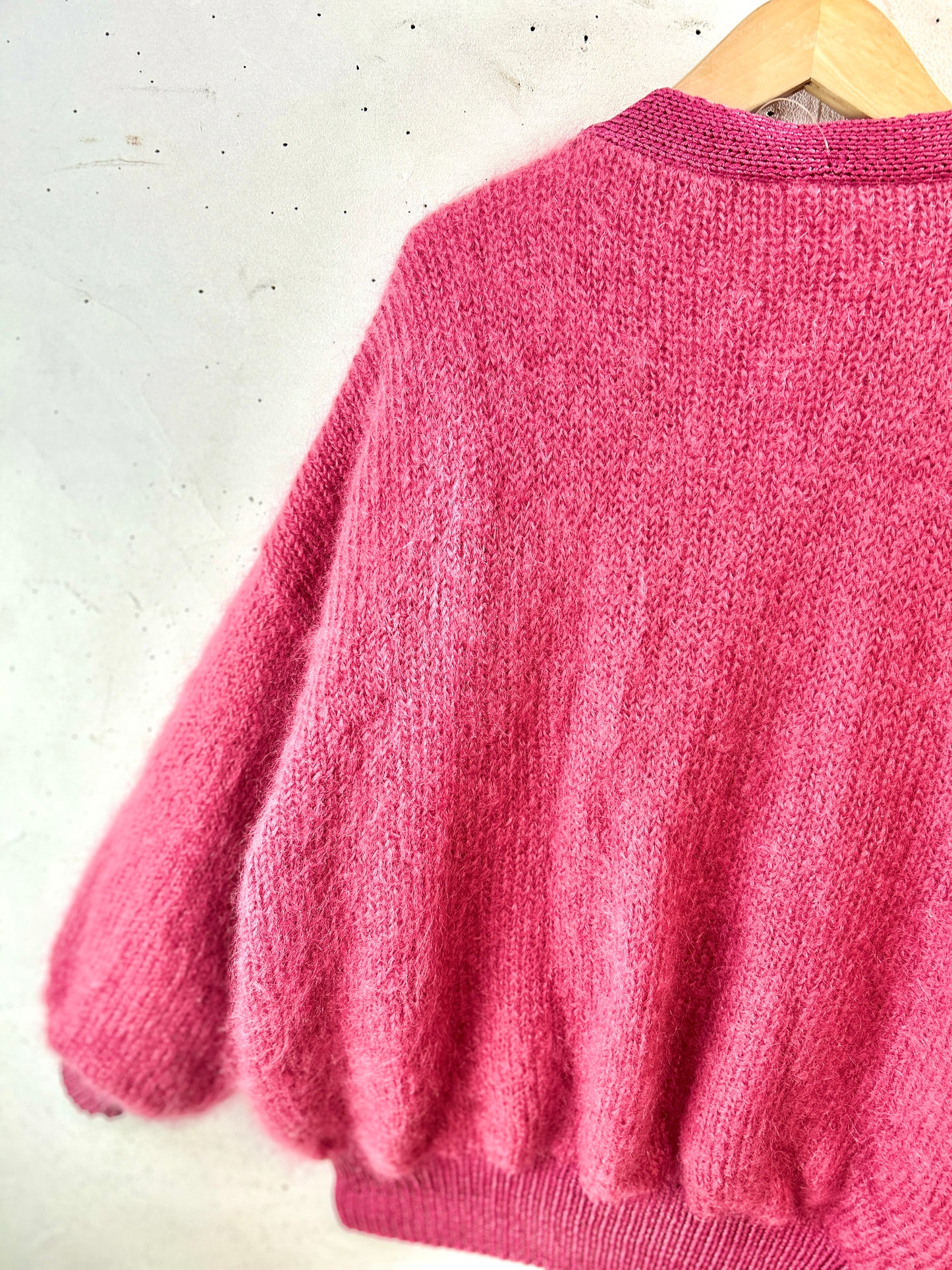 Vintage Mohair Knit Cardigan MADE IN ENGLAND [L30943]