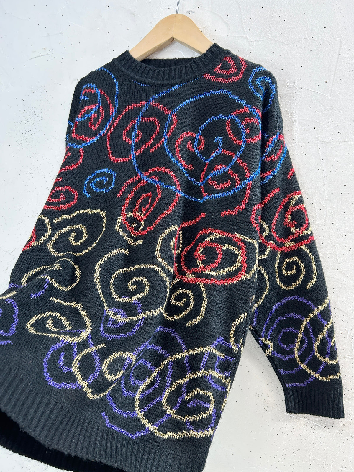 '80s Vintage Knit Sweater  [J34059]