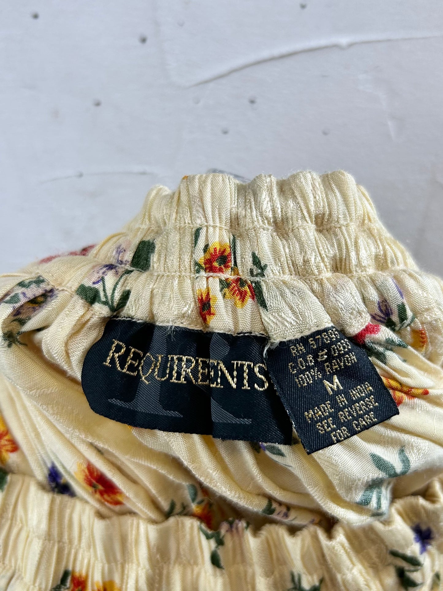 Vintage Rayon Skirt MADE IN INDIA [F30548]