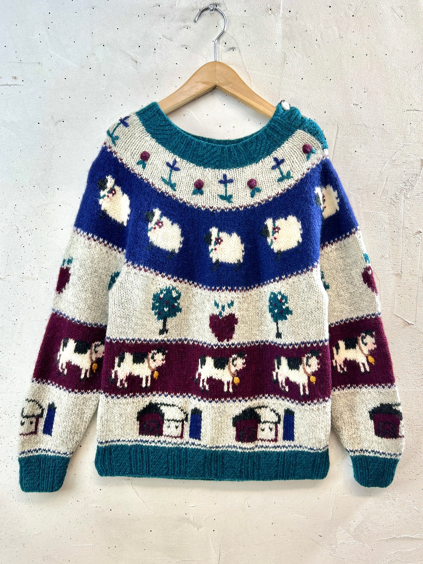Vintage Knit Sweater 〜Wool rich〜［K30778]