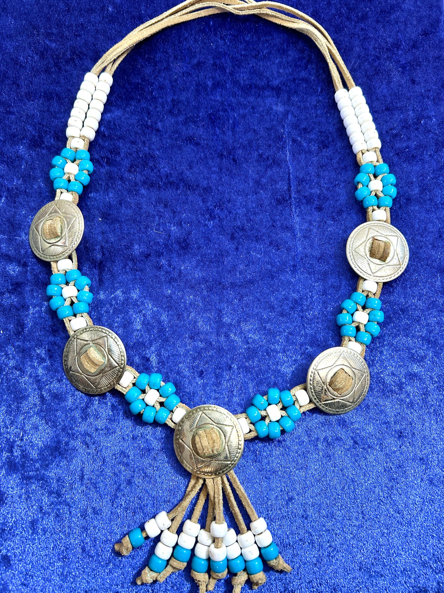 Vintage beaded necklace [I30343]