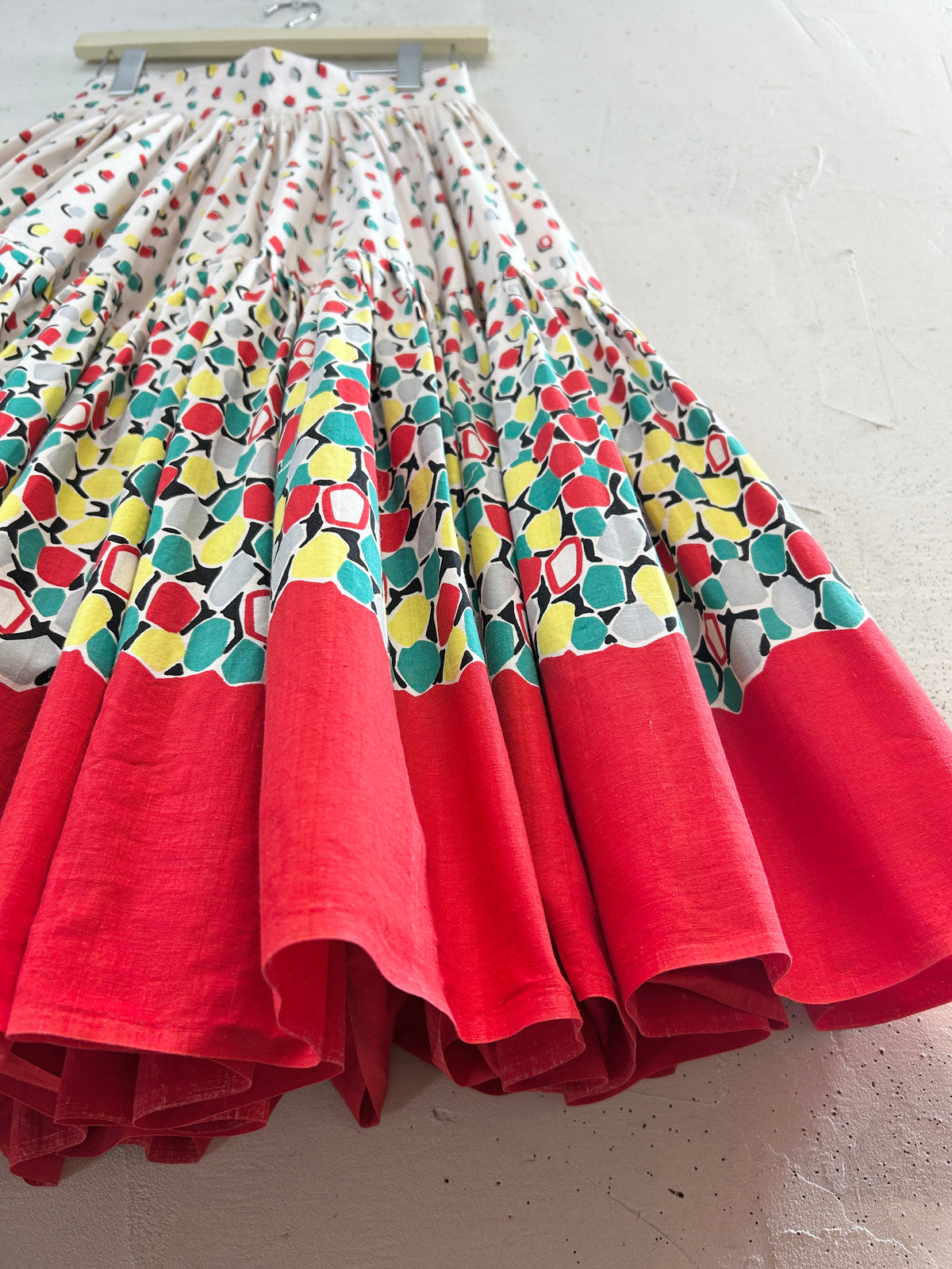'50s Vintage End Pattern Skirt [J34113]
