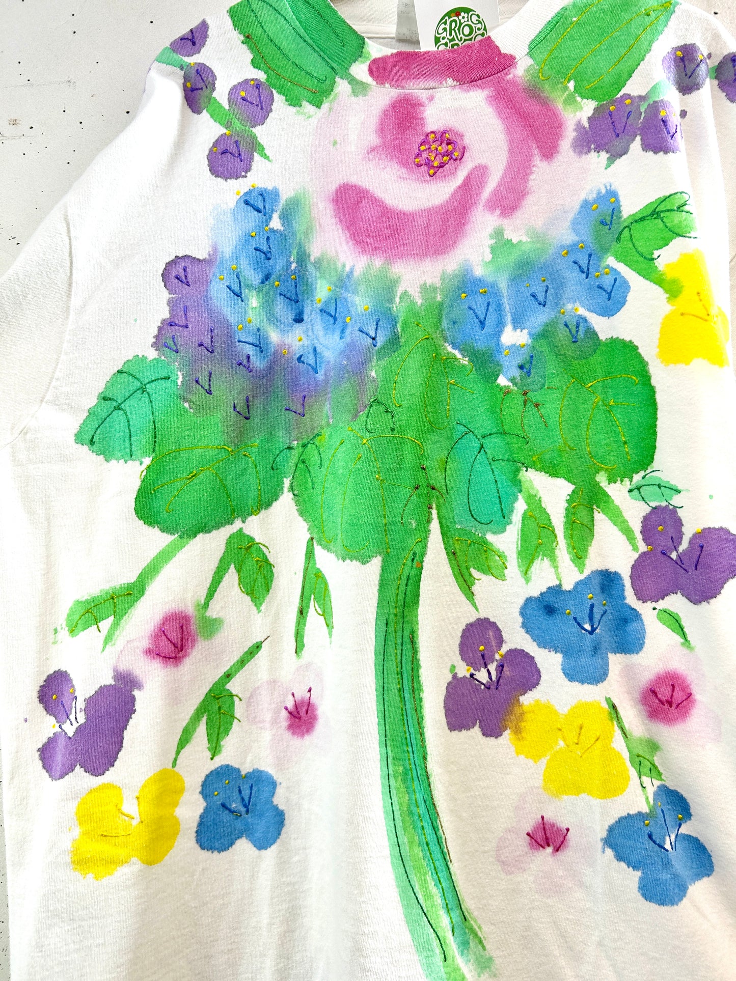 Vintage Hand Painted T-Shirt 〜 FRUIT OF THE LOOM 〜 MADE IN USA [G32921]