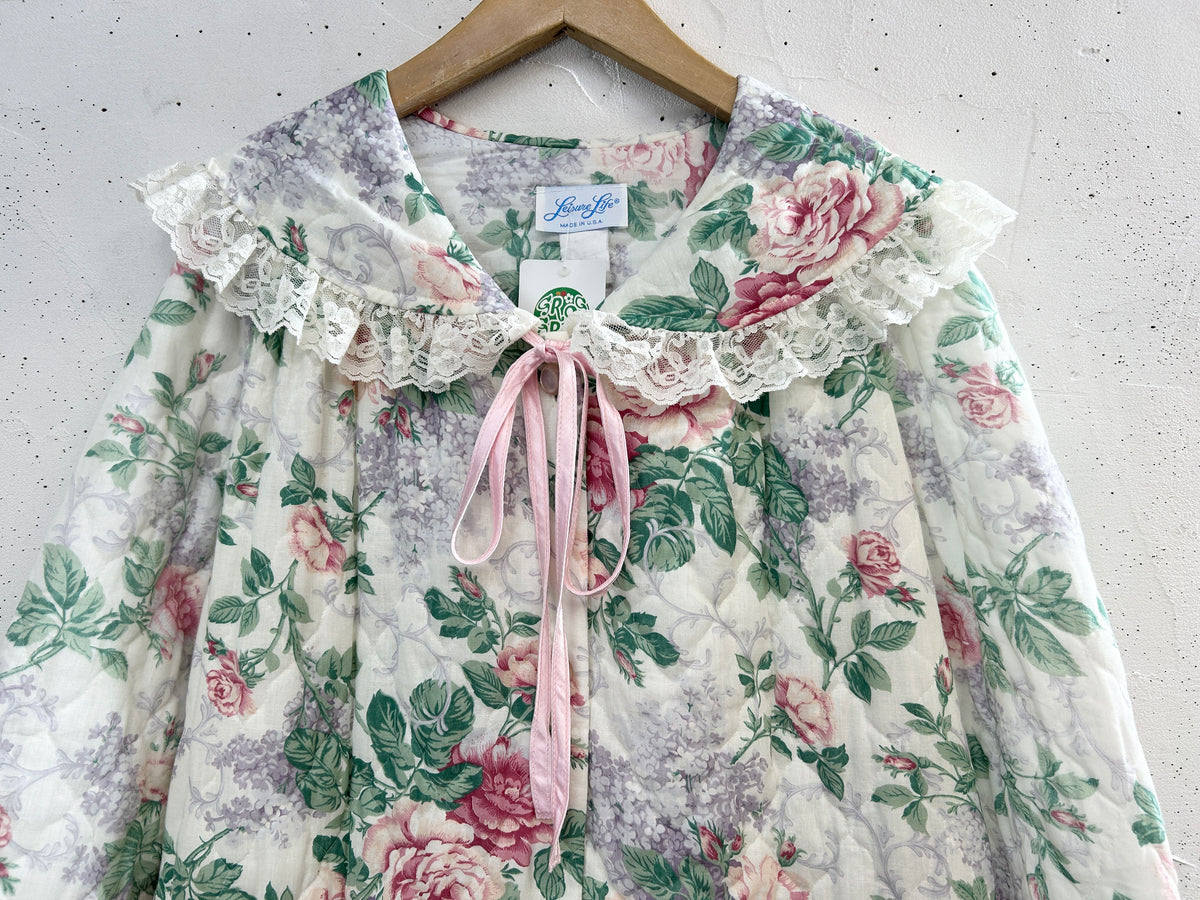 '70s Vintage Quilting Gown [J34232]