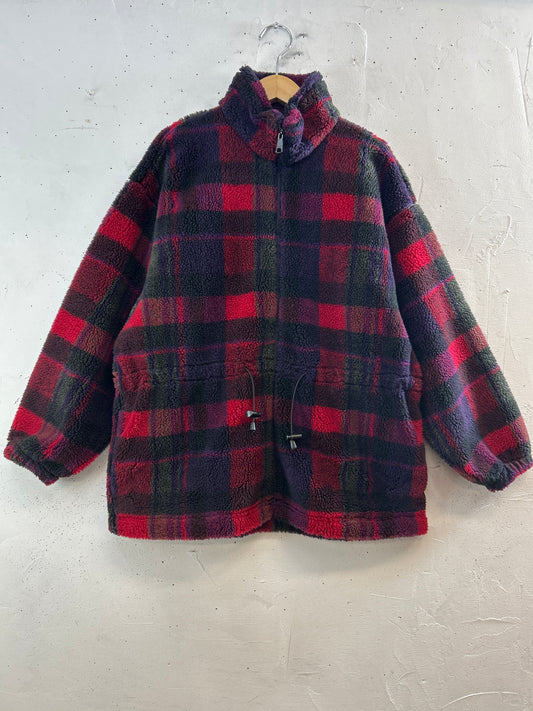 Vintage Boa Jacket 〜Coldwater Creek〜 MADE IN Canada [K30797]