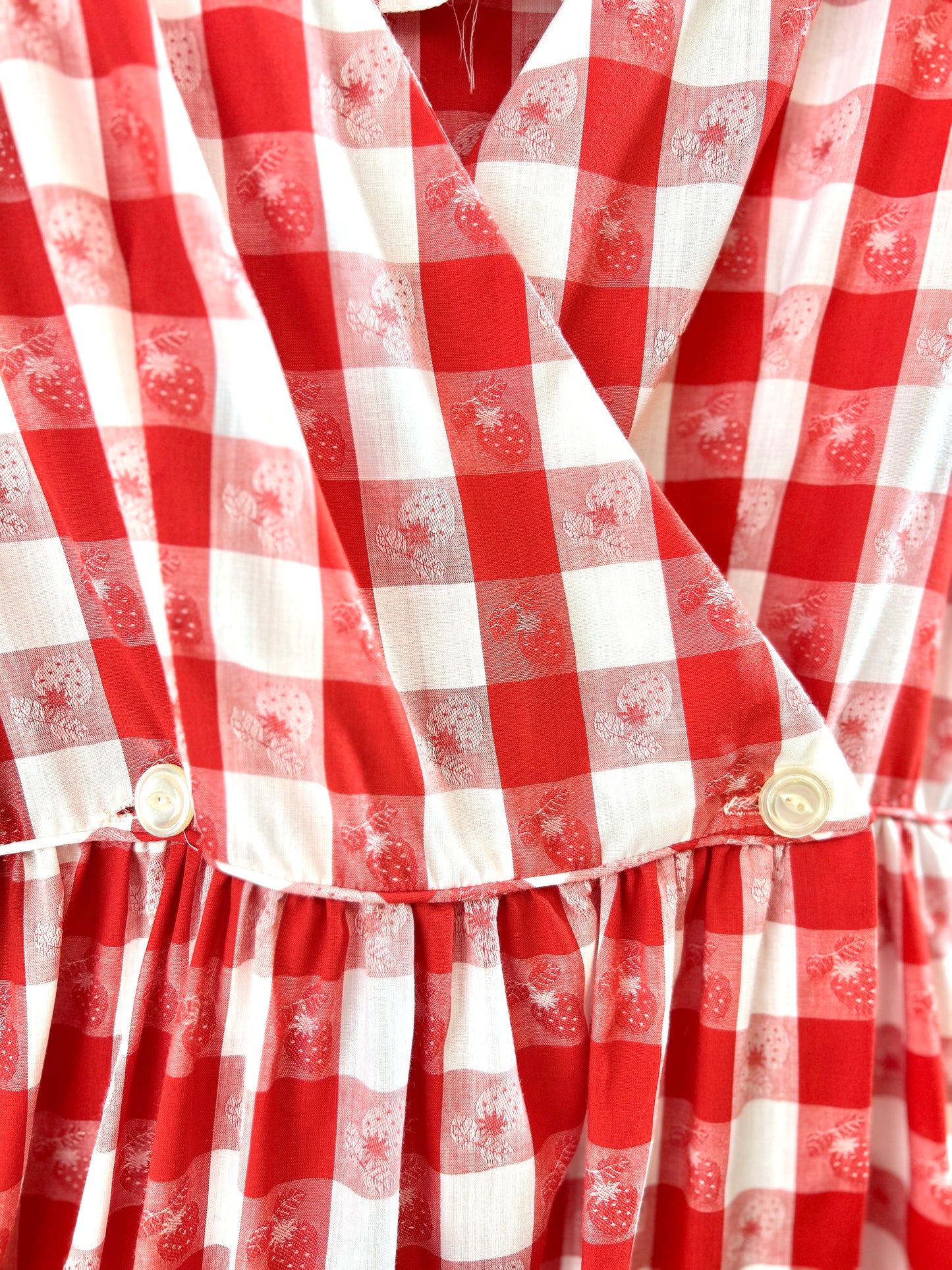 Vintage Dress ‘70s Strawberry [H30838]