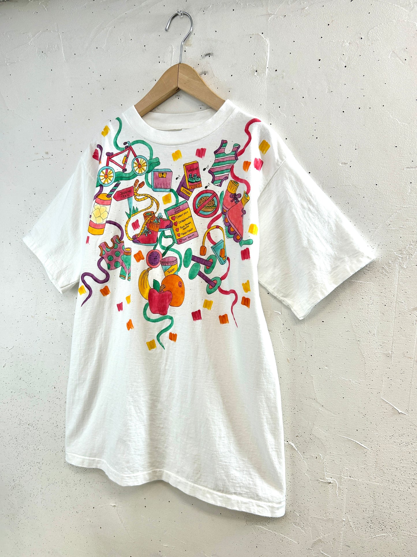 Vintage Hand Painted T-Shirt  MADE IN USA [F32762]