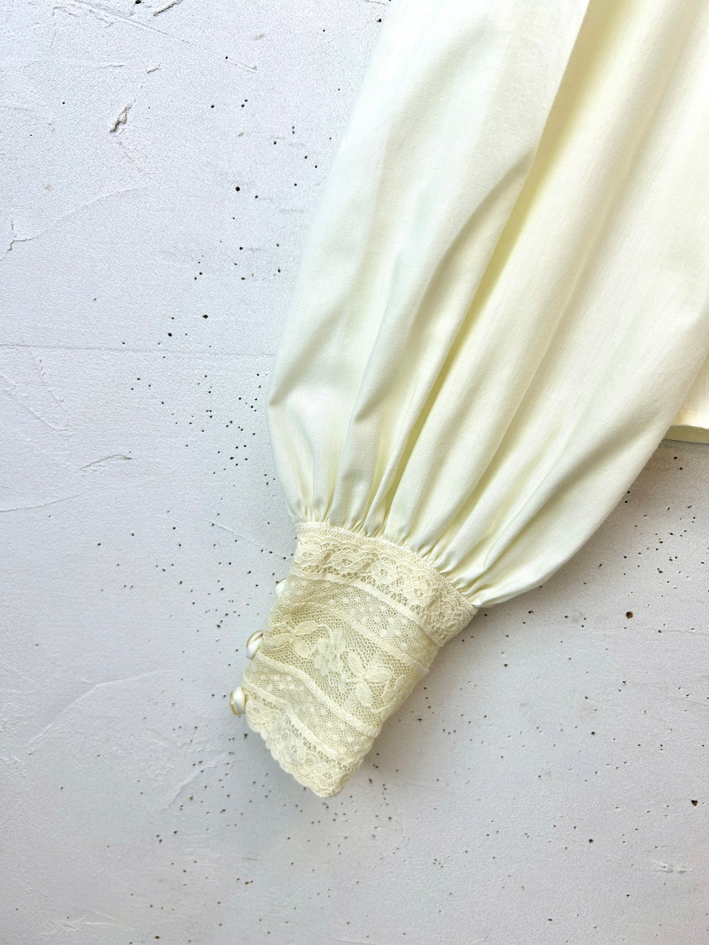 '70s Vintage White Blouse [I30322]
