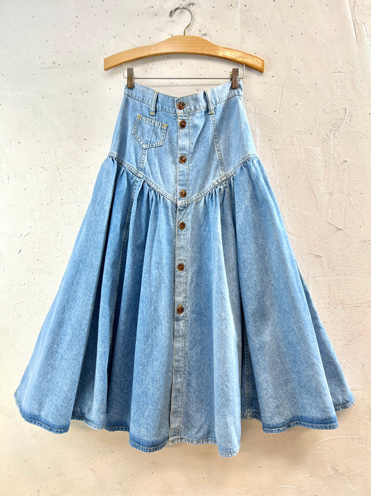 Vintage Denim Skirt MADE IN AUSTRALIA [J30669]