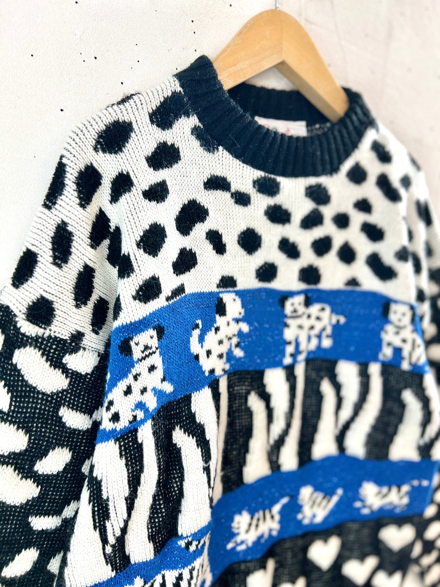 ’80s Vintage Fancy Knit Sweater MADE IN USA［J30668]