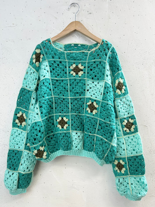 Vintage Granny Square Knit [J34176]