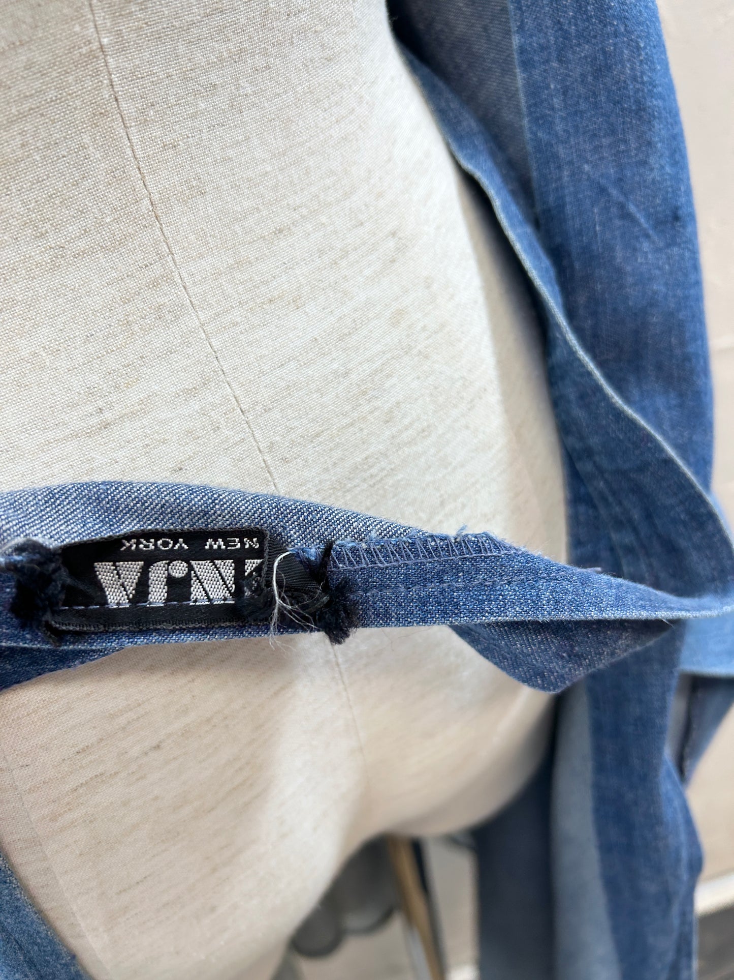 Vintage Dress '70s Denim [H30837]