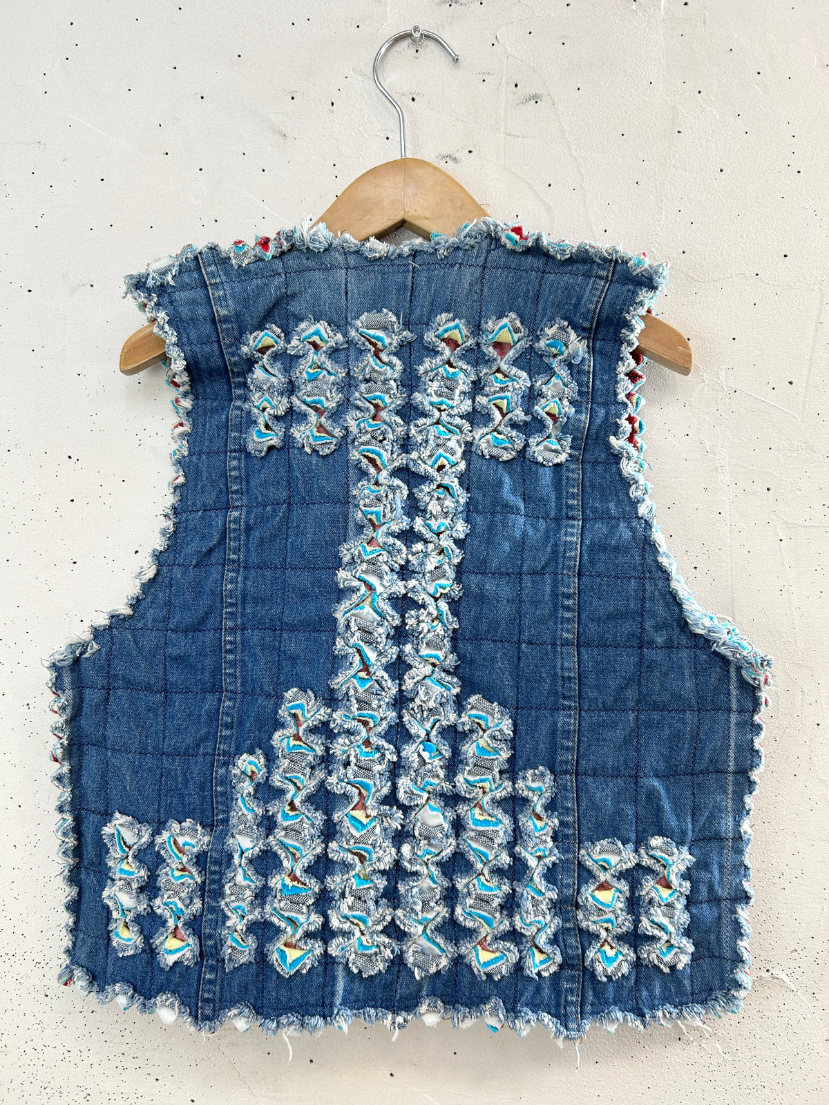 Vintage Slash Quilt Vest [I34039]