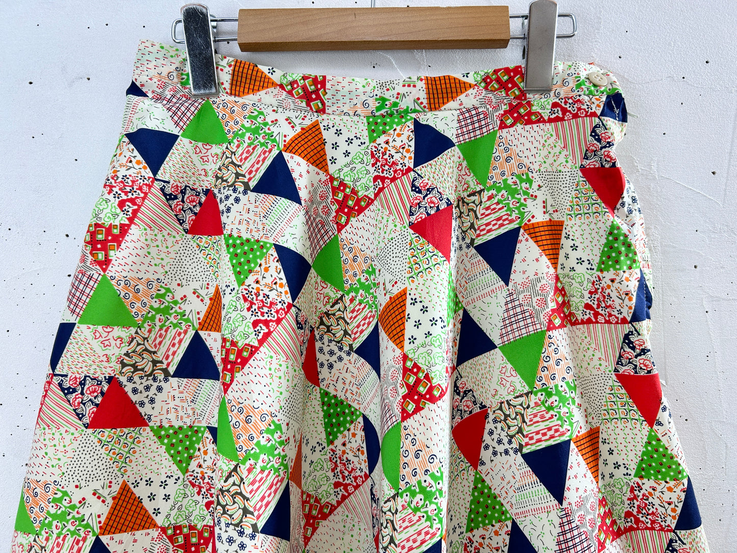 Vintage  '70s Patchiprint Skirt [H30916]
