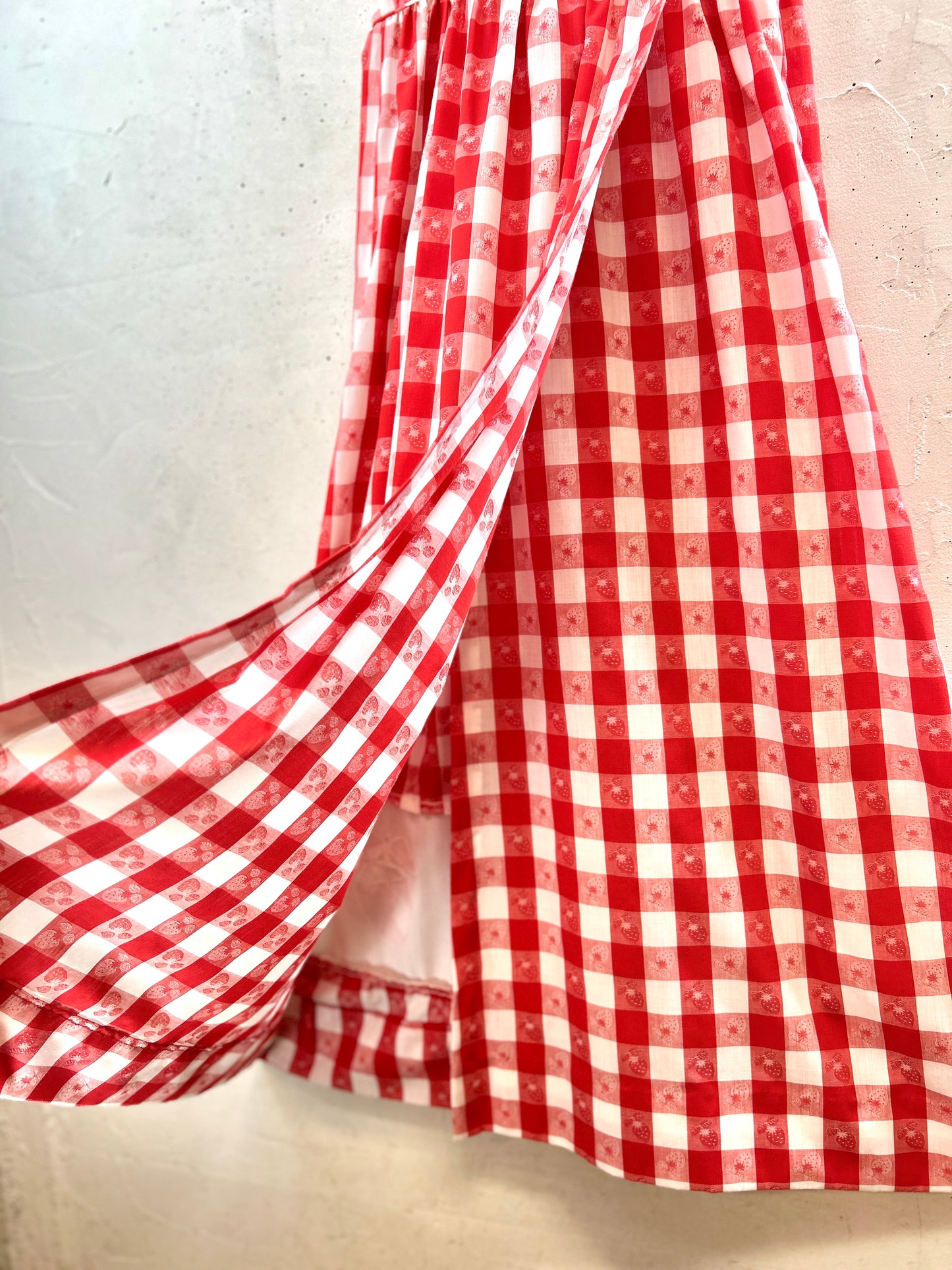 Vintage Dress ‘70s Strawberry [H30838]