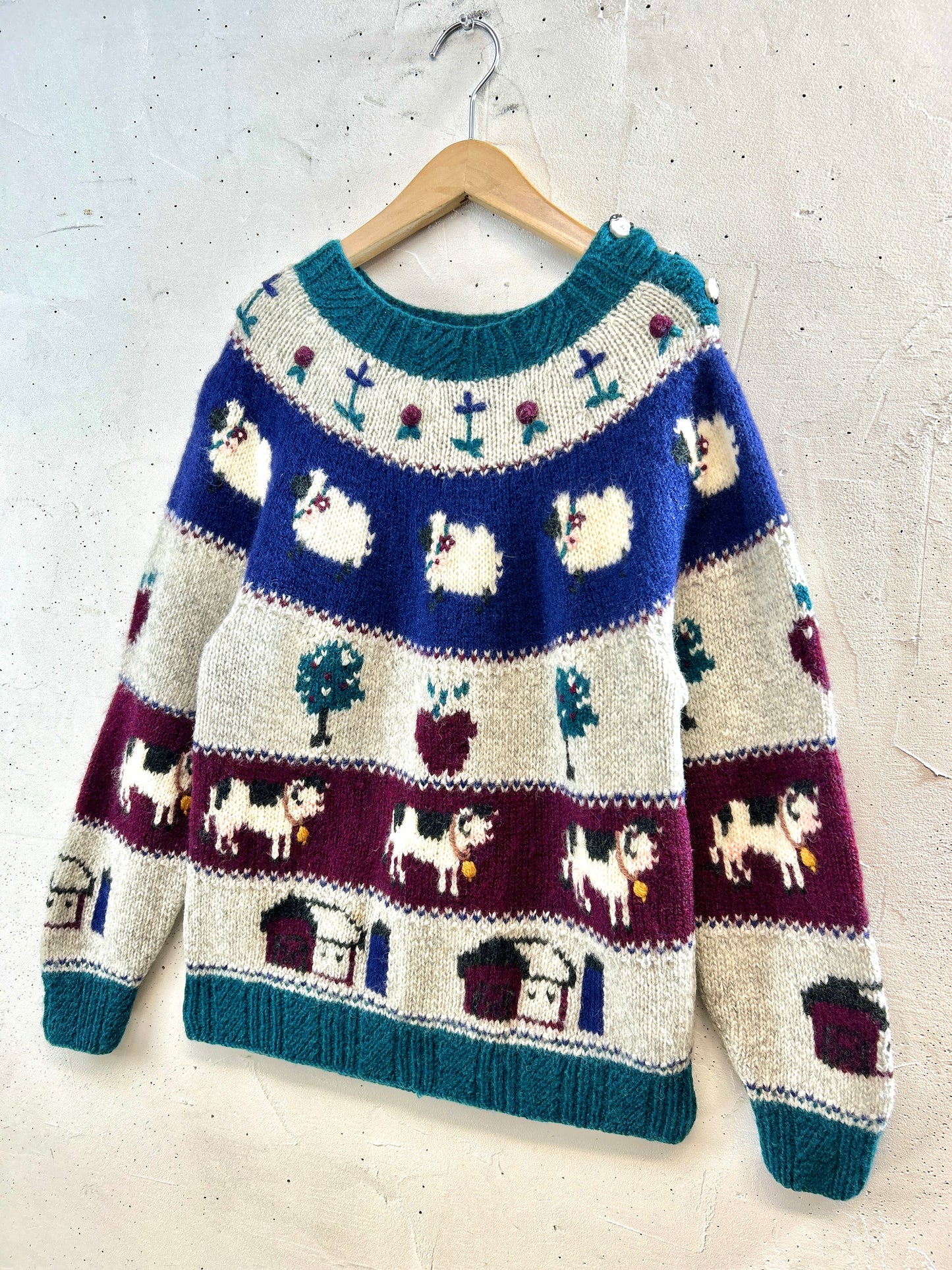 Vintage Knit Sweater 〜Wool rich〜［K30778]