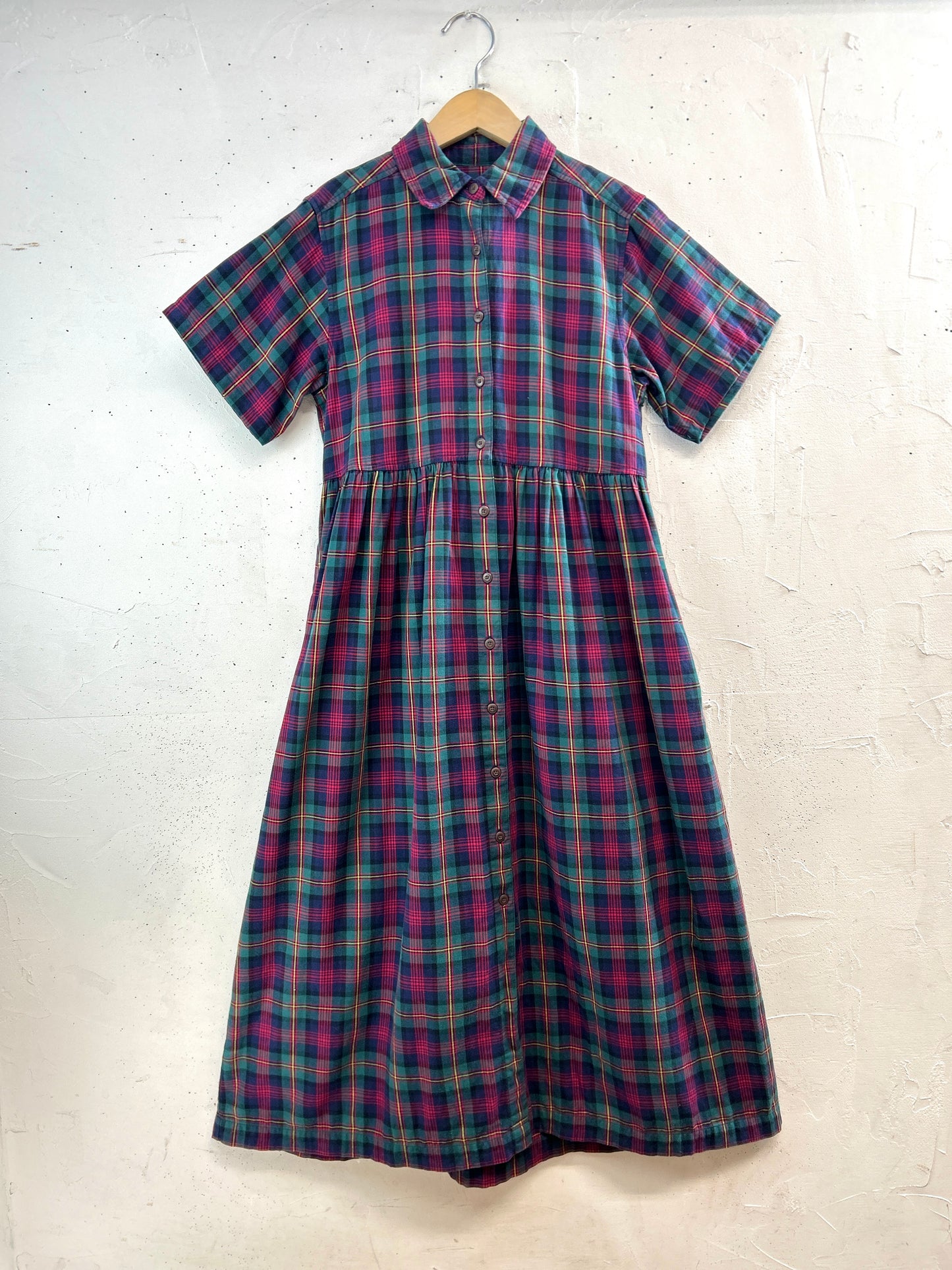 Vintage Plaid Dress [A31349]