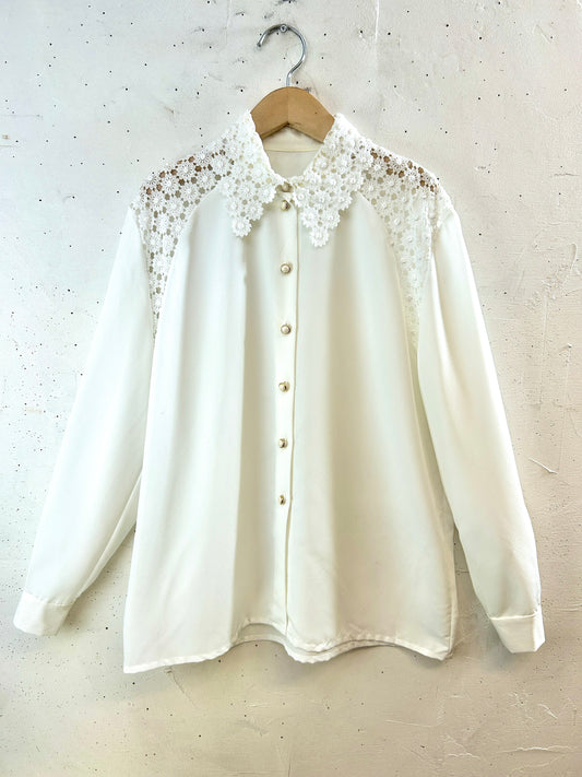 Vintage White Blouse  [H30966]