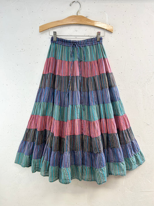 Vintage Tiered Skirt  MADE IN INDIA [D32241]
