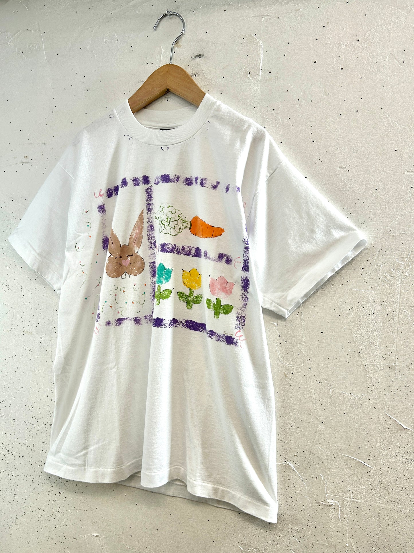 Vintage Hand Painted T-Shirt 〜BEST FRUIT OF THE LOOM 〜 MADE IN USA [E32439]