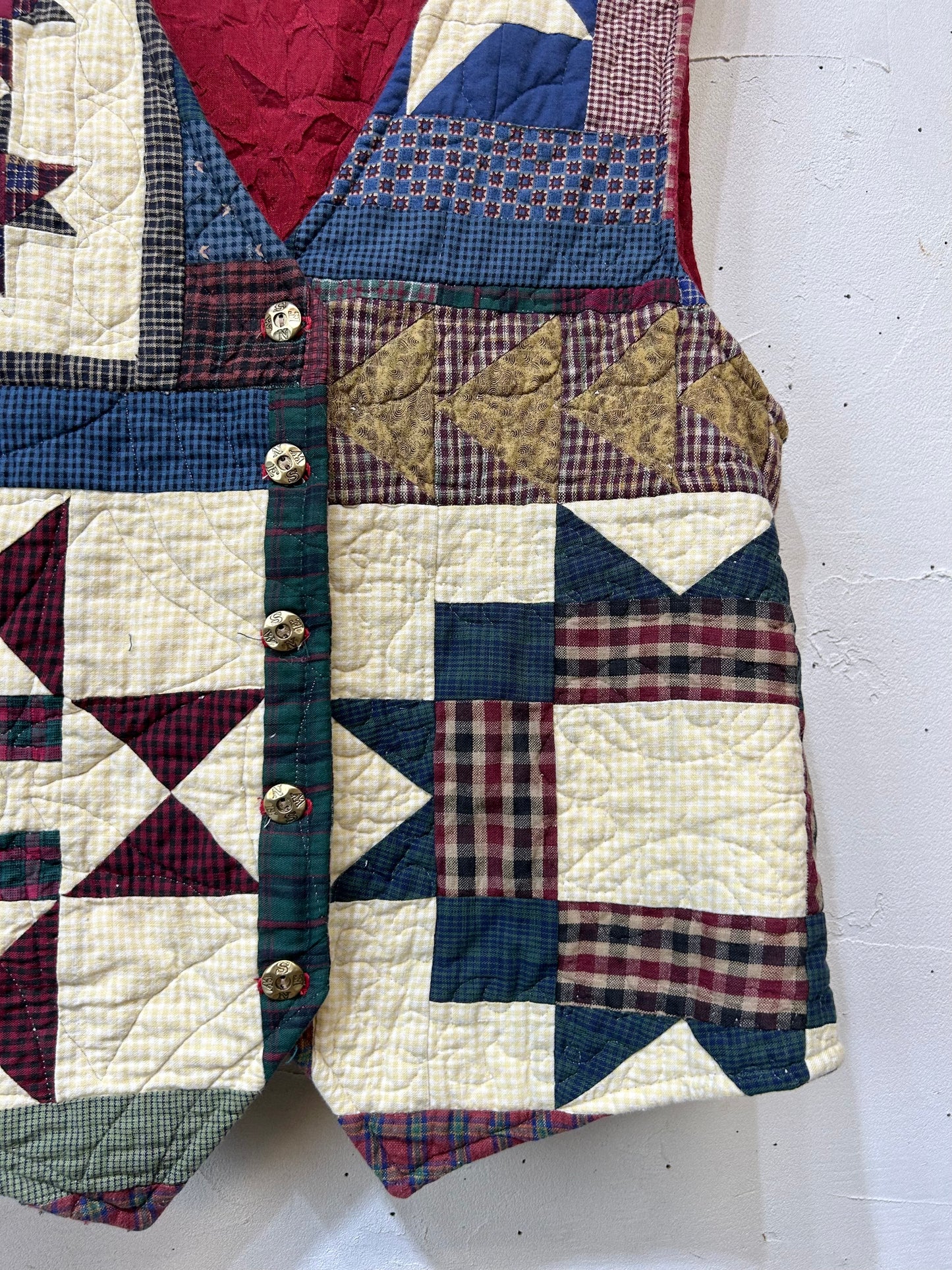 Vintage Patchwork Vest HAND CRAFTED [H24840]