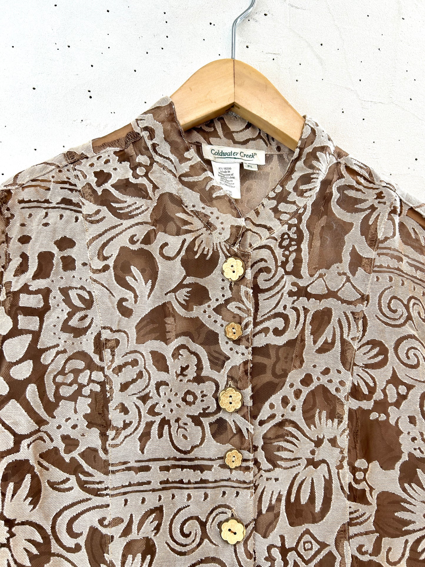 Vintage Sheer Shirt Jacket [D32208]