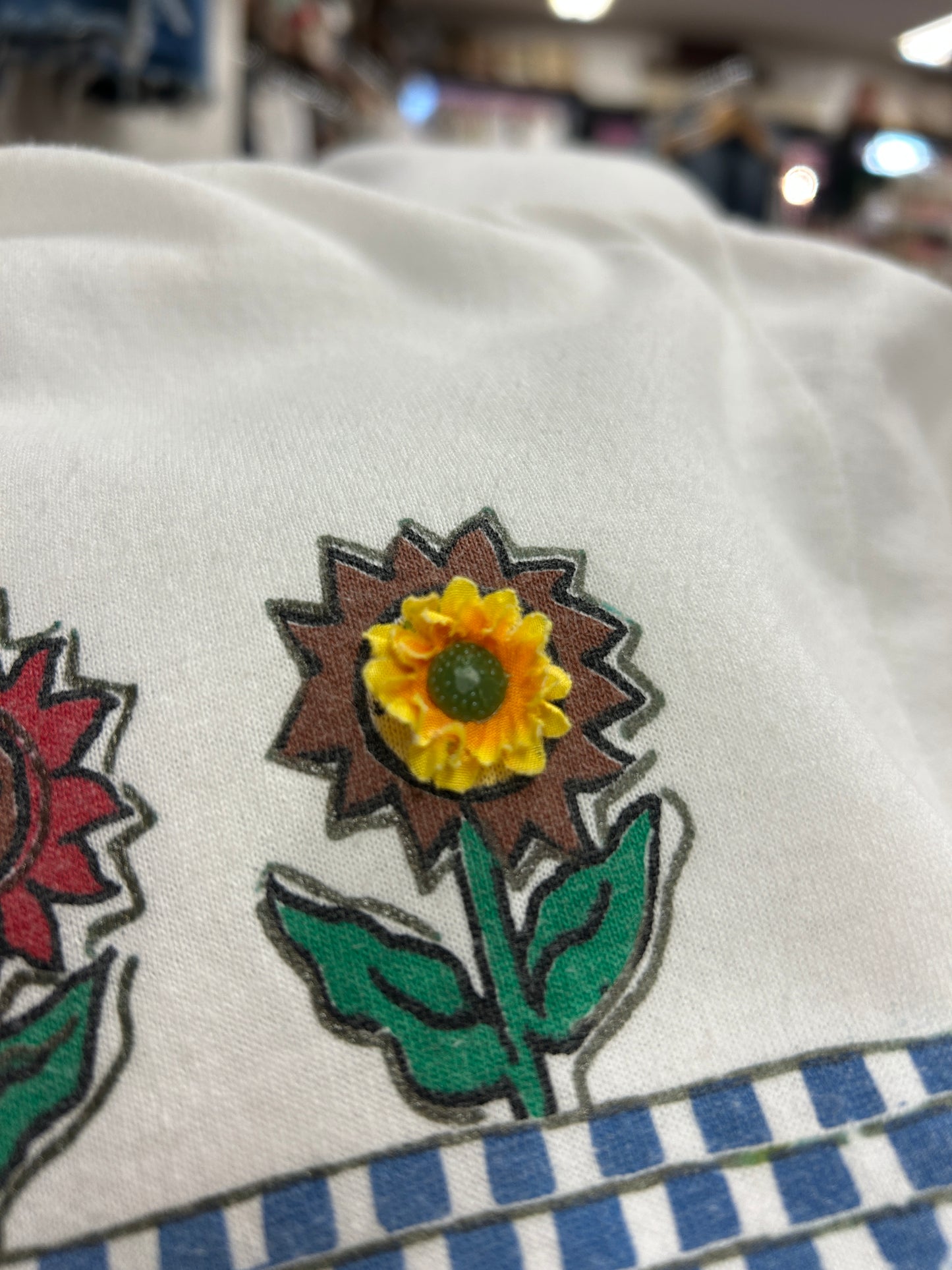 Vintage T SHIRT Flower×USA Flag[H30831]