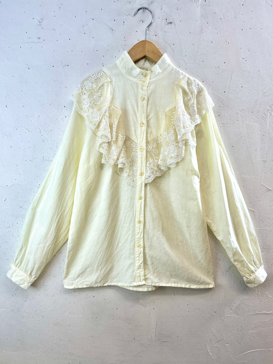 Vintage White Blouse [K30844]
