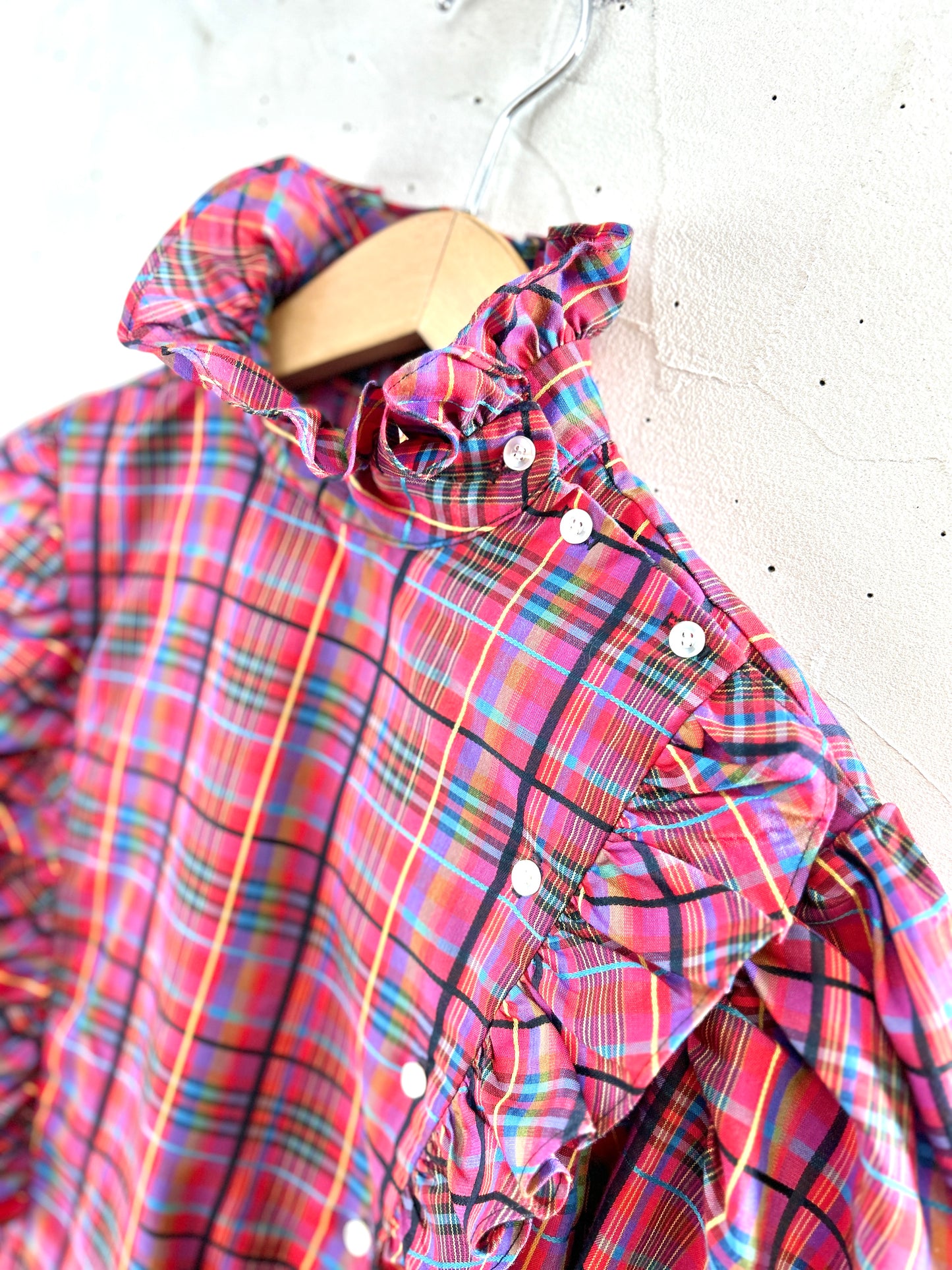 ’70s Vintage Plaid Shirt [H30941]