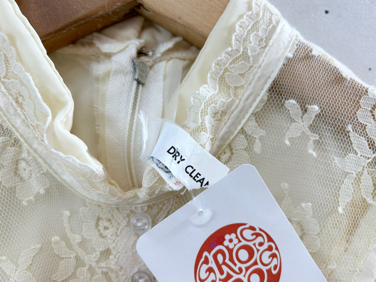 Vintage White Lace Dress [K30814]